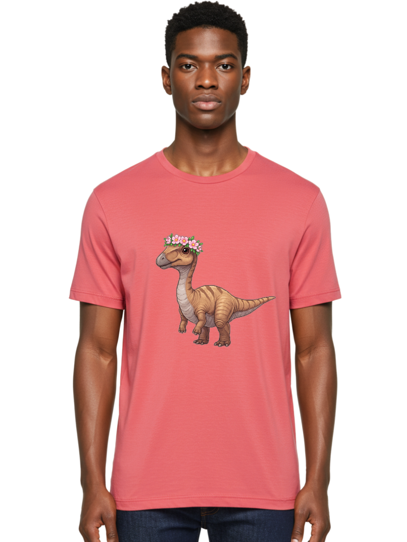 Dinosaur-With-Flowers Men'S Graphic Tee, 100% Cotton, Comfortable Casual Summer Wear, Machine Washable, Vintage Camera, Old Camera, Antique Camera, Black Camera, Classic Photography, Photography Equipment, Nostalgic Device, Film Camera, Bam271