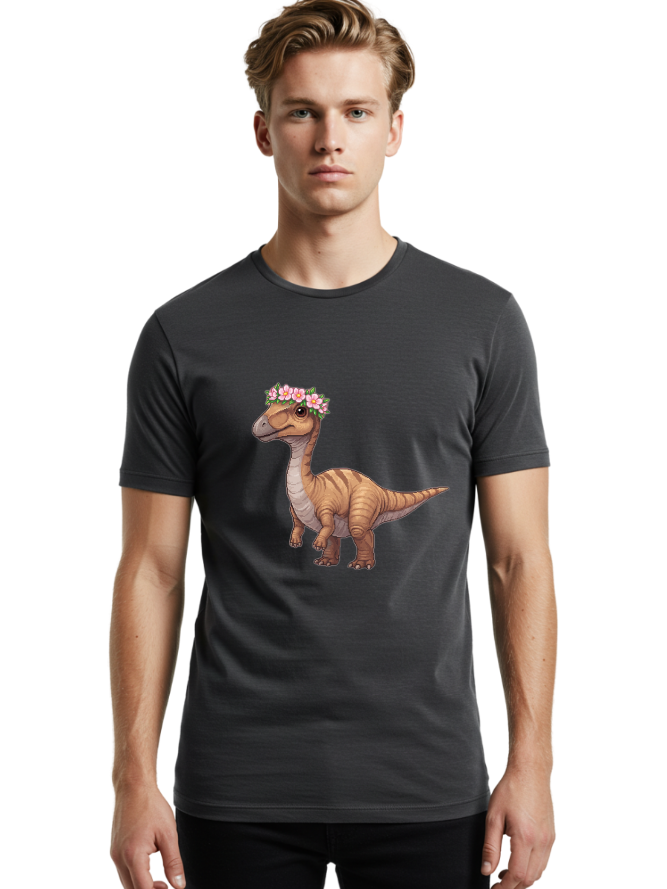 Dinosaur-With-Flowers Men'S Graphic Tee, 100% Cotton, Comfortable Casual Summer Wear, Machine Washable, Vintage Camera, Old Camera, Antique Camera, Black Camera, Classic Photography, Photography Equipment, Nostalgic Device, Film Camera, Bam271