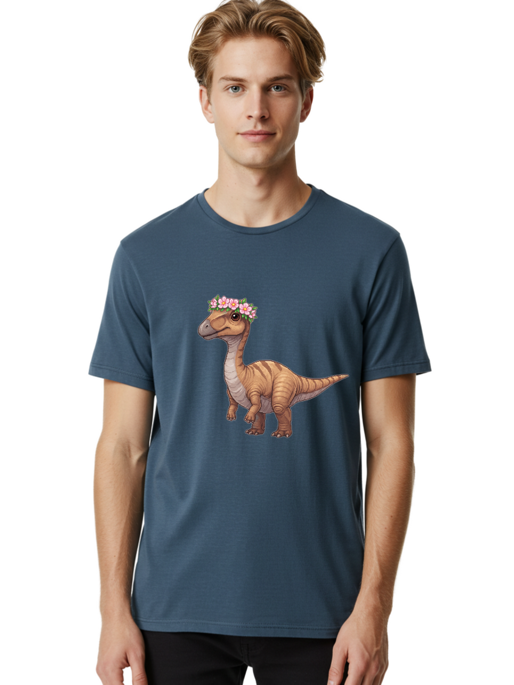 Dinosaur-With-Flowers Men'S Graphic Tee, 100% Cotton, Comfortable Casual Summer Wear, Machine Washable, Vintage Camera, Old Camera, Antique Camera, Black Camera, Classic Photography, Photography Equipment, Nostalgic Device, Film Camera, Bam271