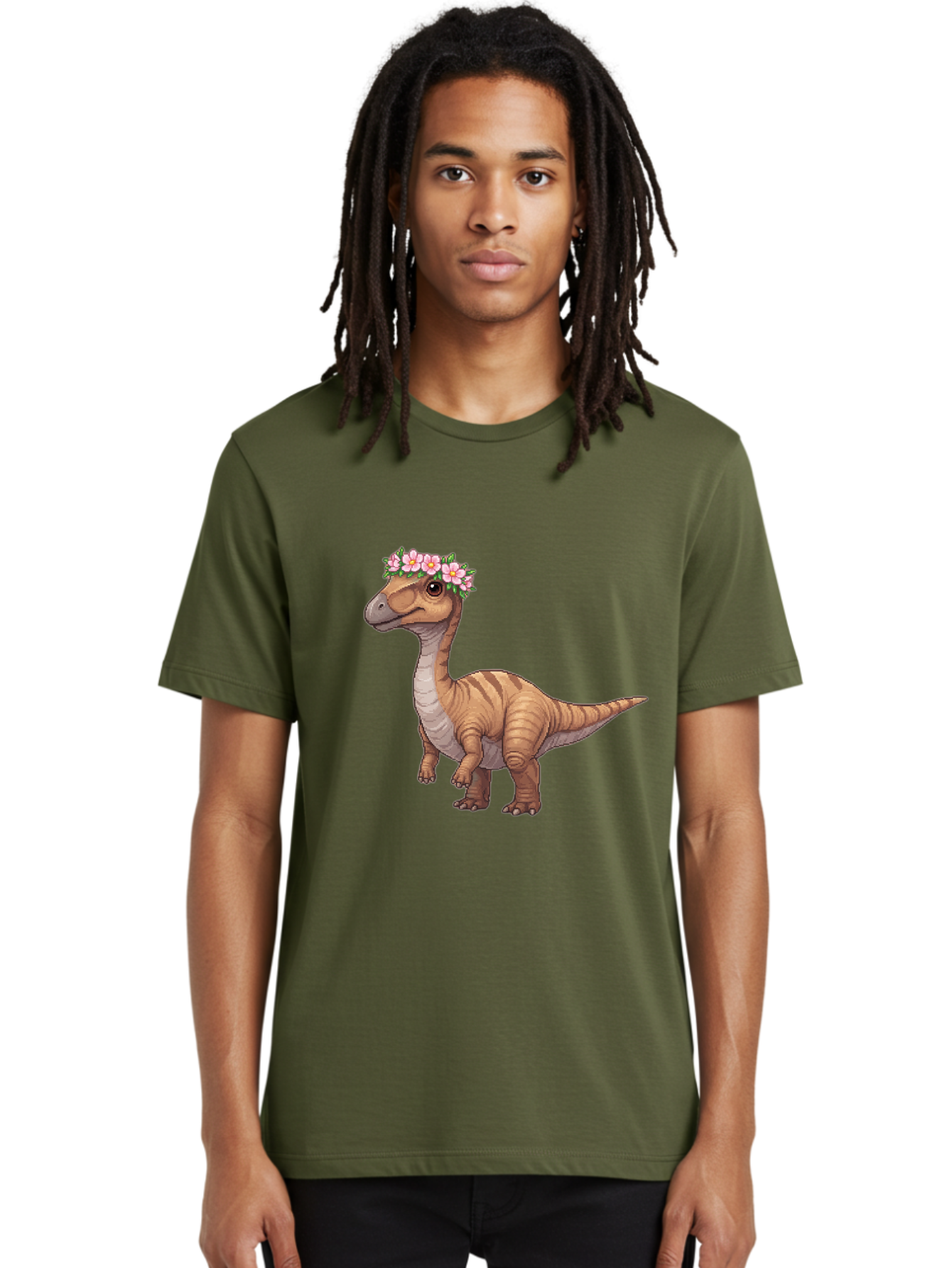 Dinosaur-With-Flowers Men'S Graphic Tee, 100% Cotton, Comfortable Casual Summer Wear, Machine Washable, Vintage Camera, Old Camera, Antique Camera, Black Camera, Classic Photography, Photography Equipment, Nostalgic Device, Film Camera, Bam271
