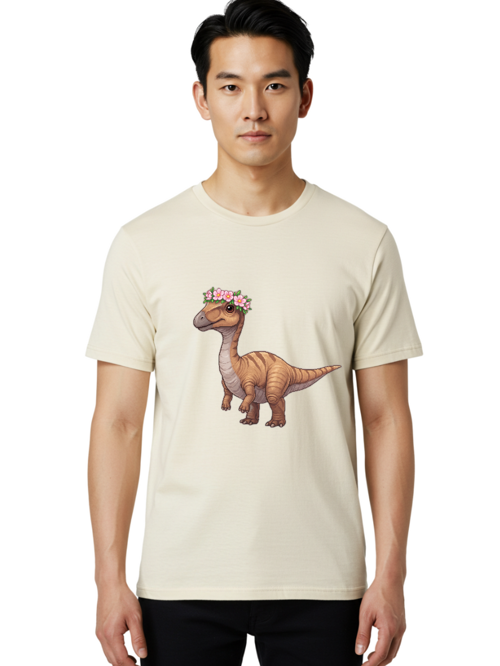 Dinosaur-With-Flowers Men'S Graphic Tee, 100% Cotton, Comfortable Casual Summer Wear, Machine Washable, Vintage Camera, Old Camera, Antique Camera, Black Camera, Classic Photography, Photography Equipment, Nostalgic Device, Film Camera, Bam271