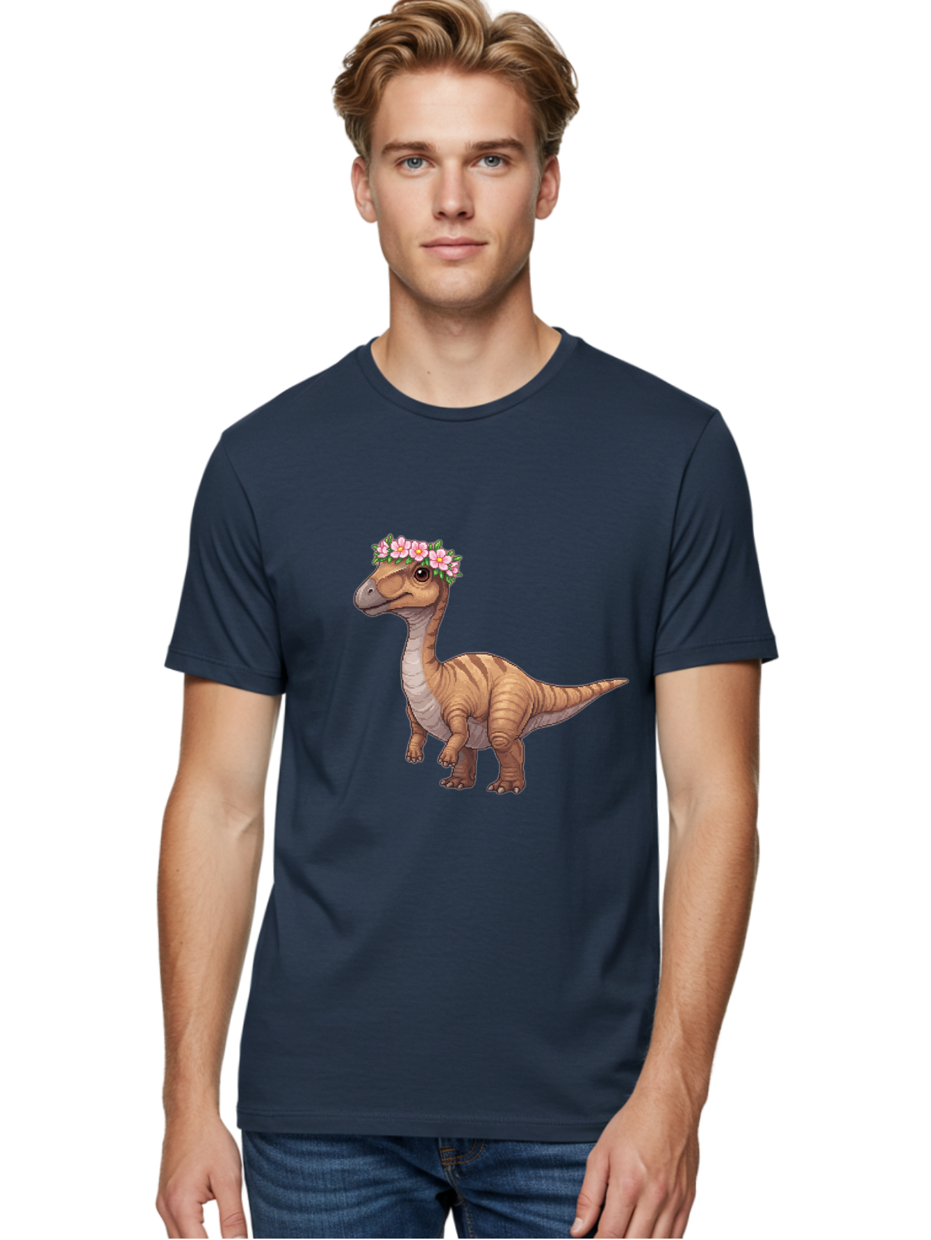 Dinosaur-With-Flowers Men'S Graphic Tee, 100% Cotton, Comfortable Casual Summer Wear, Machine Washable, Vintage Camera, Old Camera, Antique Camera, Black Camera, Classic Photography, Photography Equipment, Nostalgic Device, Film Camera, Bam271