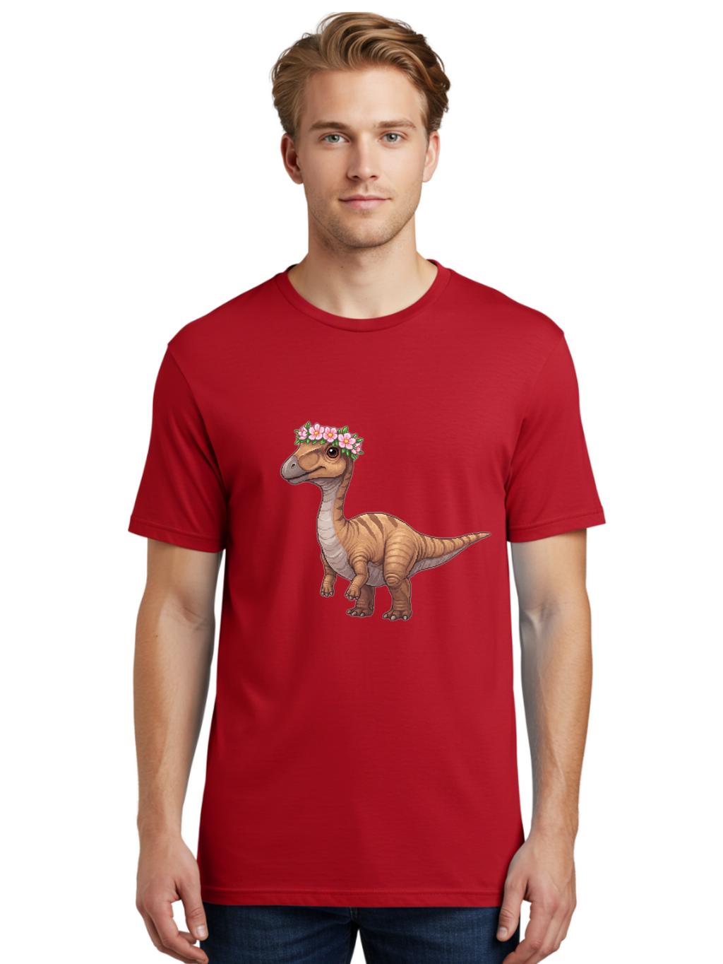 Dinosaur-With-Flowers Men'S Graphic Tee, 100% Cotton, Comfortable Casual Summer Wear, Machine Washable, Vintage Camera, Old Camera, Antique Camera, Black Camera, Classic Photography, Photography Equipment, Nostalgic Device, Film Camera, Bam271