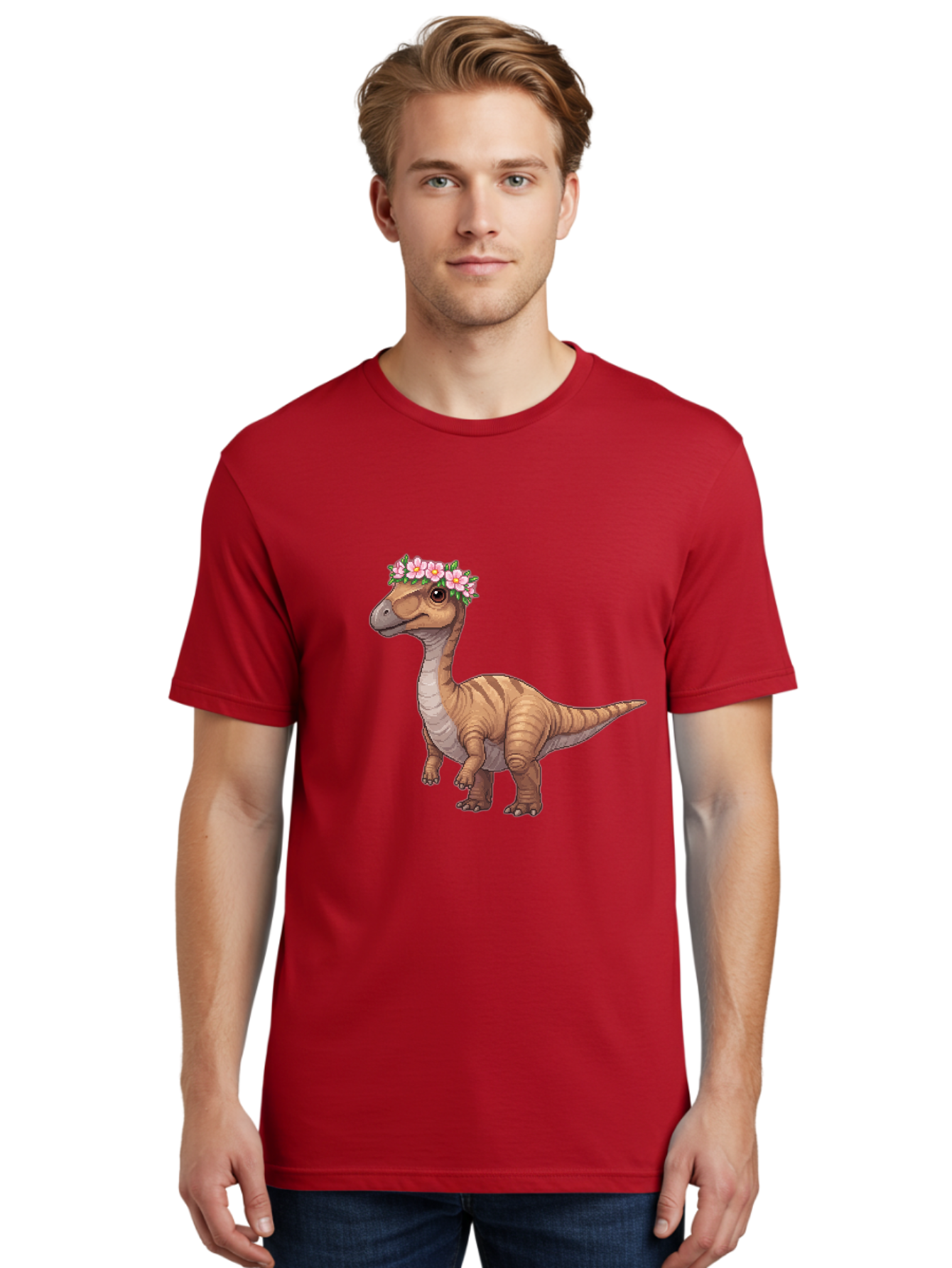 Dinosaur-With-Flowers Men'S Graphic Tee, 100% Cotton, Comfortable Casual Summer Wear, Machine Washable, Vintage Camera, Old Camera, Antique Camera, Black Camera, Classic Photography, Photography Equipment, Nostalgic Device, Film Camera, Bam271