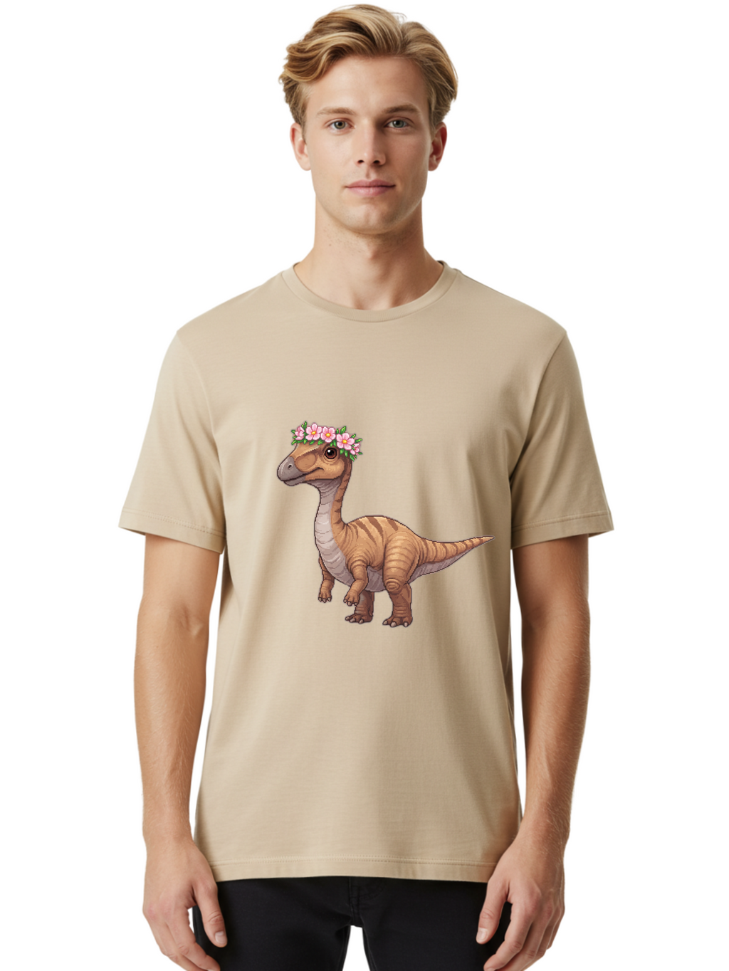 Dinosaur-With-Flowers Men'S Graphic Tee, 100% Cotton, Comfortable Casual Summer Wear, Machine Washable, Vintage Camera, Old Camera, Antique Camera, Black Camera, Classic Photography, Photography Equipment, Nostalgic Device, Film Camera, Bam271