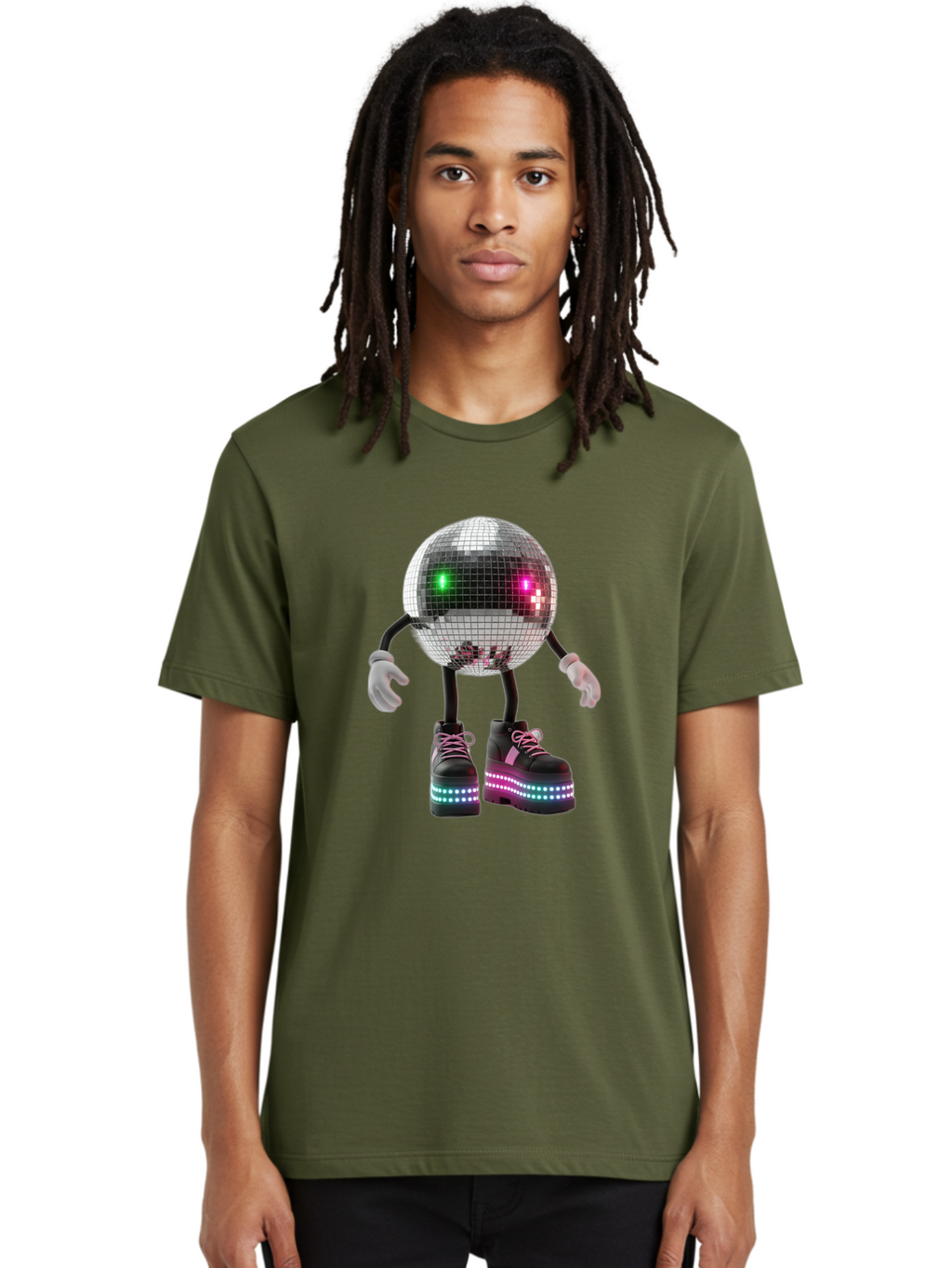 Disco-Ball-Character-1 Men'S Graphic Tee, 100% Cotton, Comfortable Casual Summer Wear, Machine Washable, Vintage Camera, Old Camera, Antique Camera, Black Camera, Classic Photography, Photography Equipment, Nostalgic Device, Film Camera, Bam274