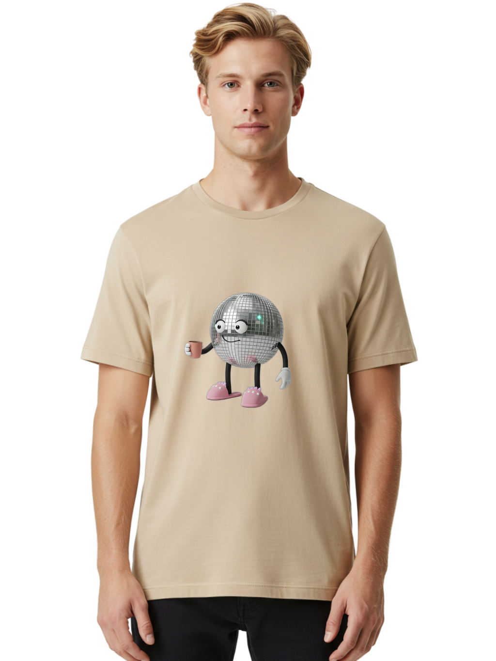 Disco-Ball-Character-3 Men'S Graphic Tee, 100% Cotton, Comfortable Casual Summer Wear, Machine Washable, Vintage Camera, Old Camera, Antique Camera, Black Camera, Classic Photography, Photography Equipment, Nostalgic Device, Film Camera, Bam276