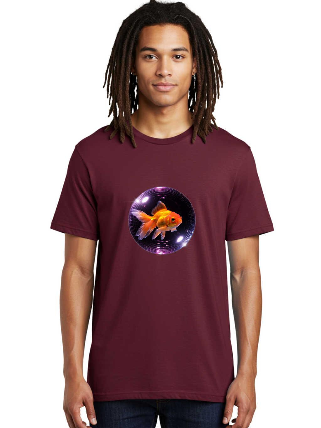 Disco-Ball-Goldfish Men'S Graphic Tee, 100% Cotton, Comfortable Casual Summer Wear, Machine Washable, Vintage Camera, Old Camera, Antique Camera, Black Camera, Classic Photography, Photography Equipment, Nostalgic Device, Film Camera, Bam280