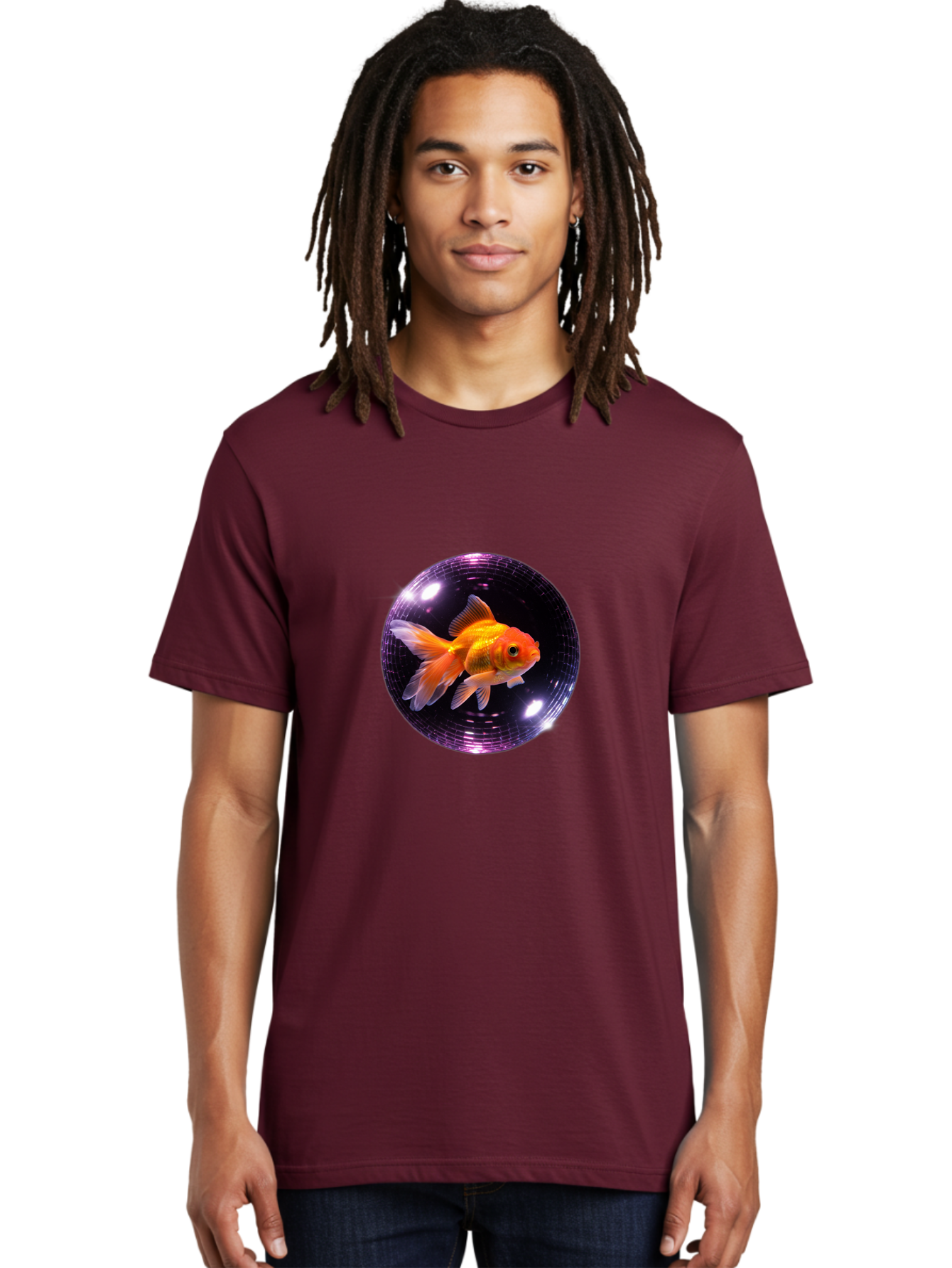 Disco-Ball-Goldfish Men'S Graphic Tee, 100% Cotton, Comfortable Casual Summer Wear, Machine Washable, Vintage Camera, Old Camera, Antique Camera, Black Camera, Classic Photography, Photography Equipment, Nostalgic Device, Film Camera, Bam280