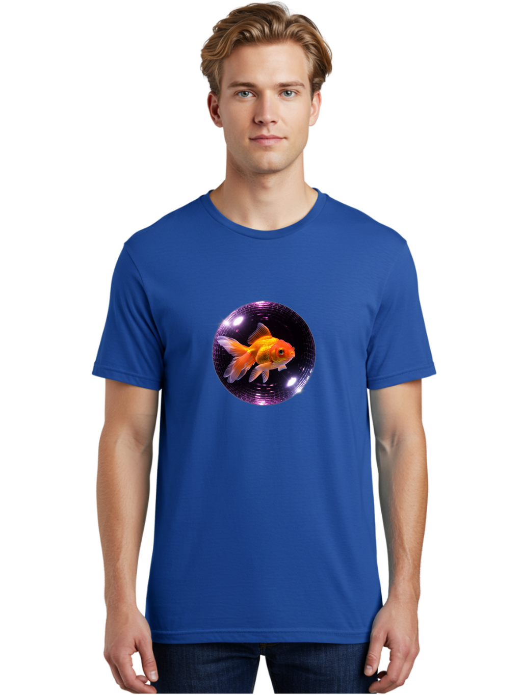 Disco-Ball-Goldfish Men'S Graphic Tee, 100% Cotton, Comfortable Casual Summer Wear, Machine Washable, Vintage Camera, Old Camera, Antique Camera, Black Camera, Classic Photography, Photography Equipment, Nostalgic Device, Film Camera, Bam280