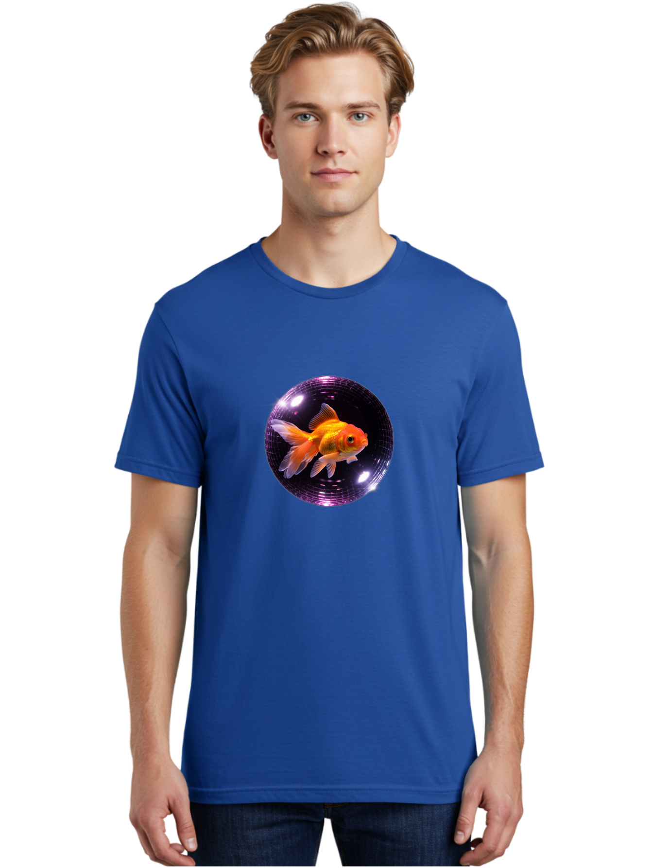 Disco-Ball-Goldfish Men'S Graphic Tee, 100% Cotton, Comfortable Casual Summer Wear, Machine Washable, Vintage Camera, Old Camera, Antique Camera, Black Camera, Classic Photography, Photography Equipment, Nostalgic Device, Film Camera, Bam280
