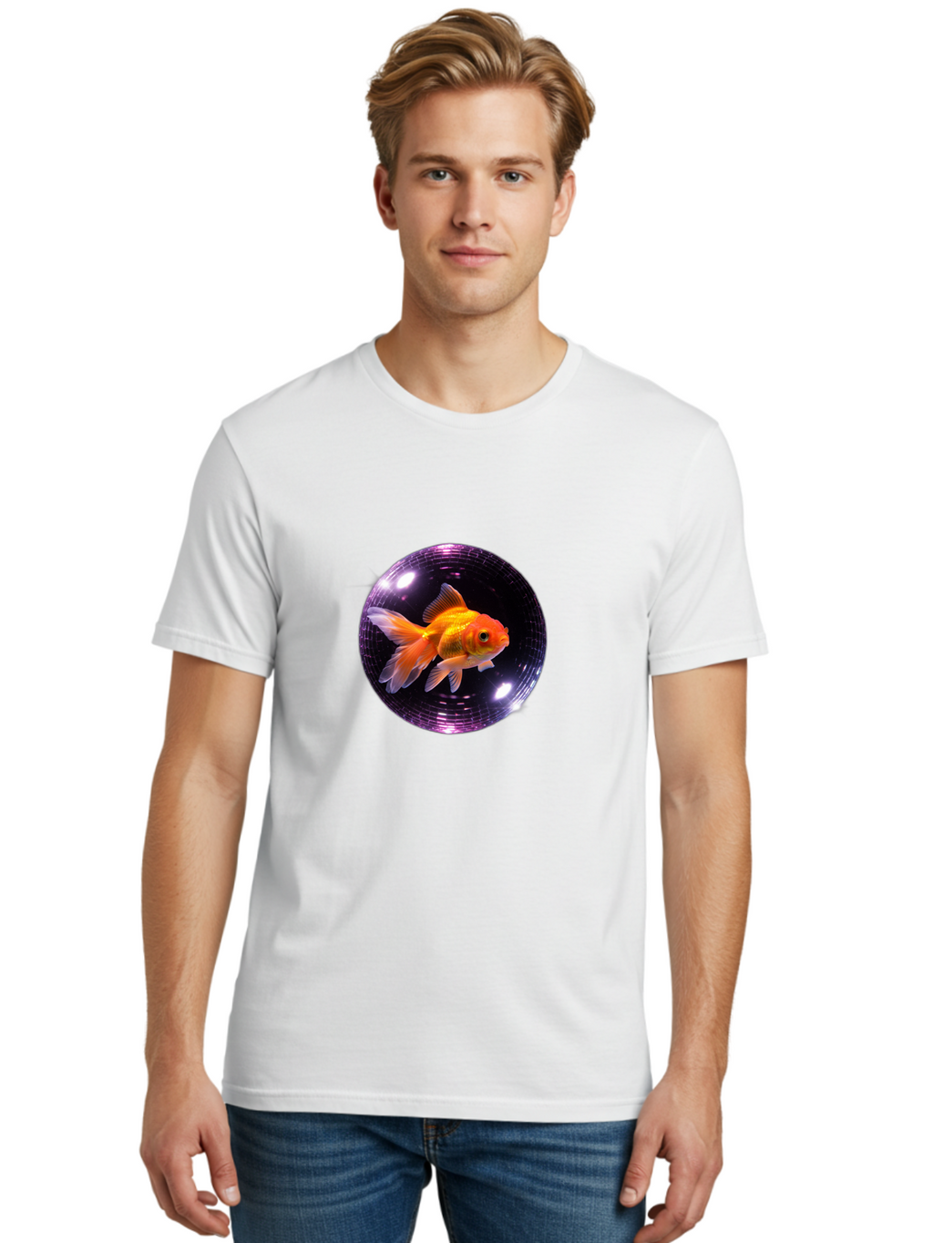 Disco-Ball-Goldfish Men'S Graphic Tee, 100% Cotton, Comfortable Casual Summer Wear, Machine Washable, Vintage Camera, Old Camera, Antique Camera, Black Camera, Classic Photography, Photography Equipment, Nostalgic Device, Film Camera, Bam280