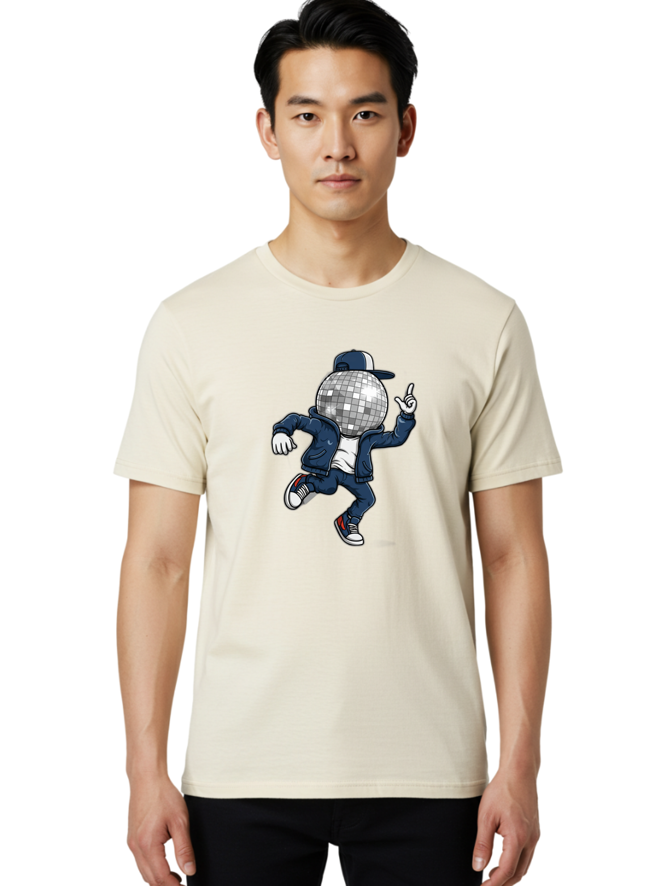 Disco-Ball-Person Men'S Graphic Tee, 100% Cotton, Comfortable Casual Summer Wear, Machine Washable, Vintage Camera, Old Camera, Antique Camera, Black Camera, Classic Photography, Photography Equipment, Nostalgic Device, Film Camera, Camera Art Bam283