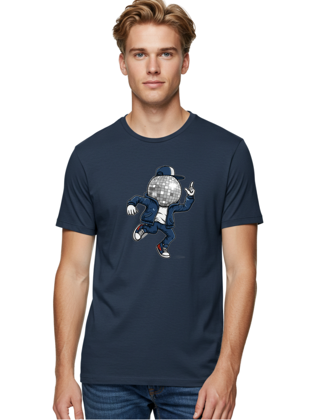 Disco-Ball-Person Men'S Graphic Tee, 100% Cotton, Comfortable Casual Summer Wear, Machine Washable, Vintage Camera, Old Camera, Antique Camera, Black Camera, Classic Photography, Photography Equipment, Nostalgic Device, Film Camera, Camera Art Bam283