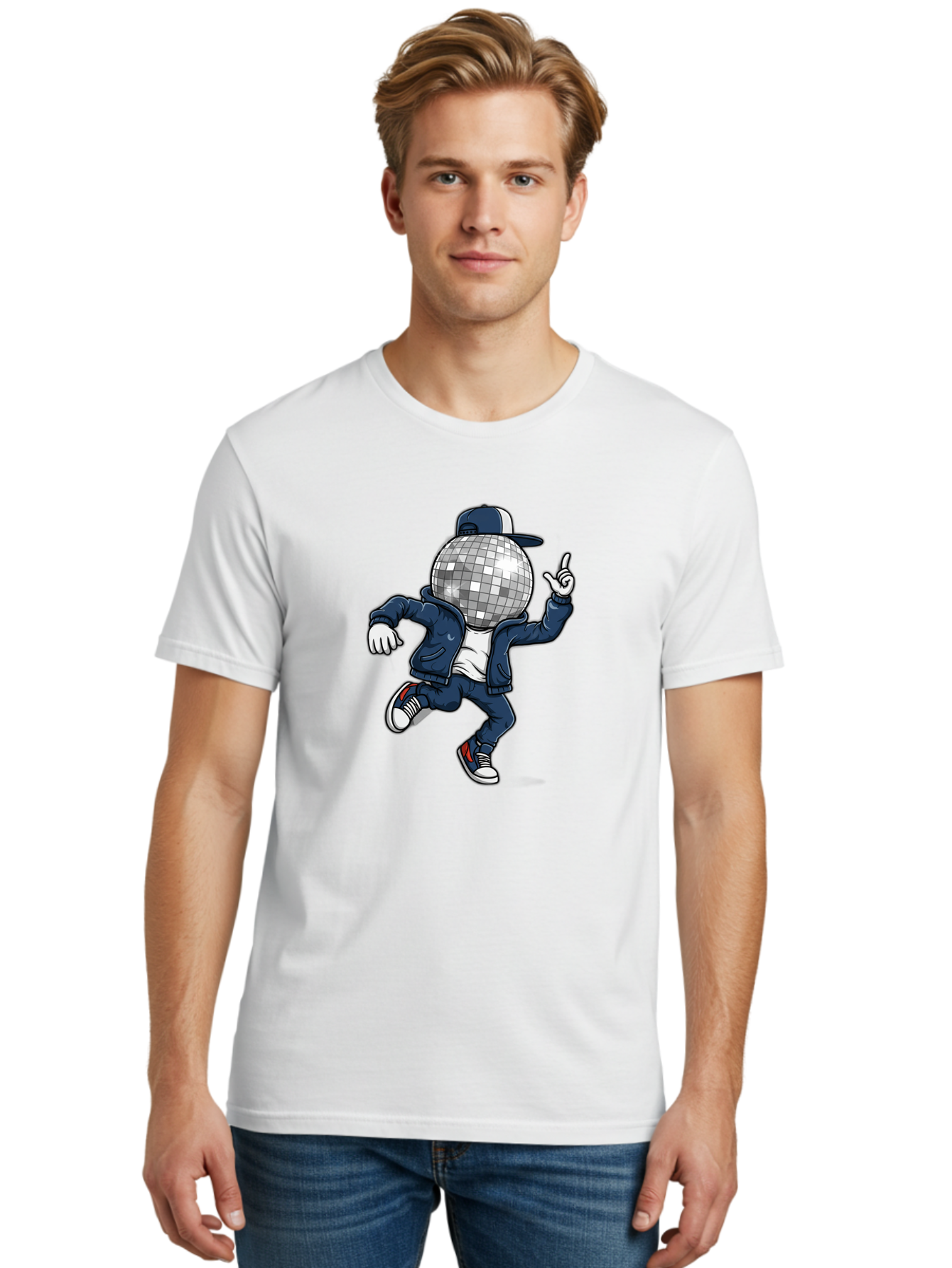 Disco-Ball-Person Men'S Graphic Tee, 100% Cotton, Comfortable Casual Summer Wear, Machine Washable, Vintage Camera, Old Camera, Antique Camera, Black Camera, Classic Photography, Photography Equipment, Nostalgic Device, Film Camera, Camera Art Bam283