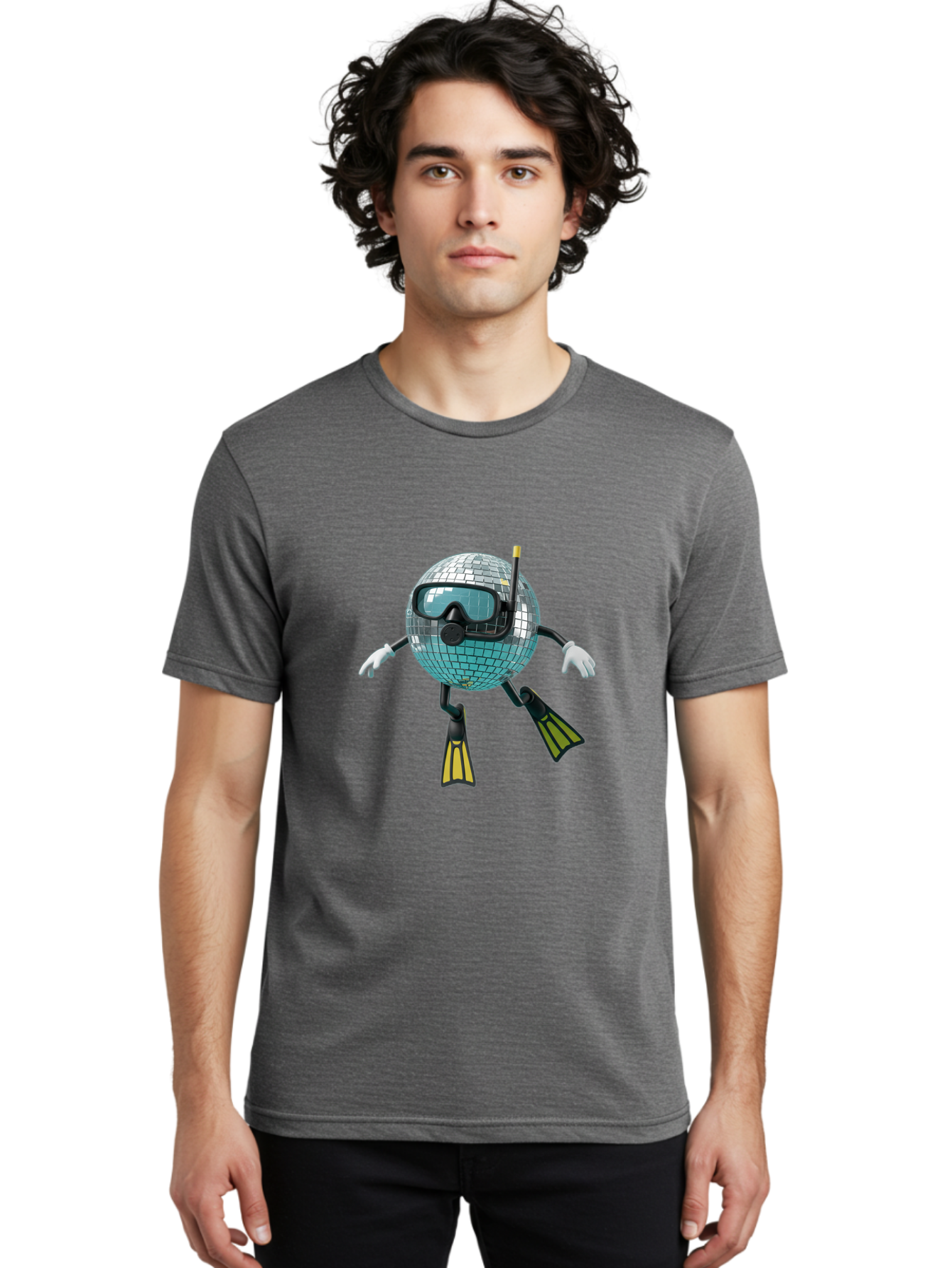 Disco-Ball-Snorkeler Men'S Graphic Tee, 100% Cotton, Comfortable Casual Summer Wear, Machine Washable, Vintage Camera, Old Camera, Antique Camera, Black Camera, Classic Photography, Photography Equipment, Nostalgic Device, Film Camera, Bam284