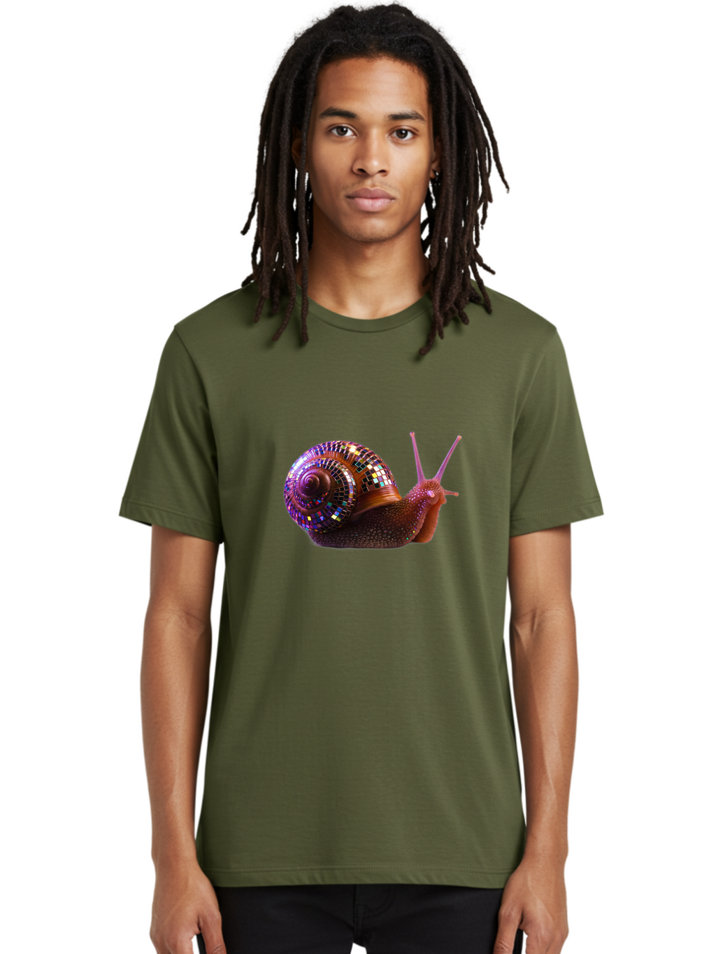 Disco-Snail-3 Men'S Graphic Tee, 100% Cotton, Comfortable Casual Summer Wear, Machine Washable, Vintage Camera, Old Camera, Antique Camera, Black Camera, Classic Photography, Photography Equipment, Nostalgic Device, Film Camera, Camera Art Bam288