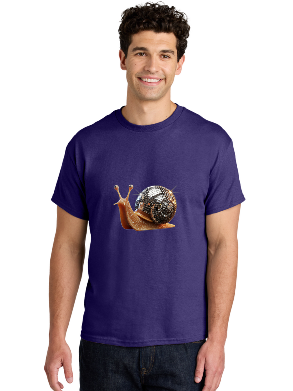 Disco-Snail-4 Men'S Graphic Tee, 100% Cotton, Comfortable Casual Summer Wear, Machine Washable, Vintage Camera, Old Camera, Antique Camera, Black Camera, Classic Photography, Photography Equipment, Nostalgic Device, Film Camera, Camera Art Bam289