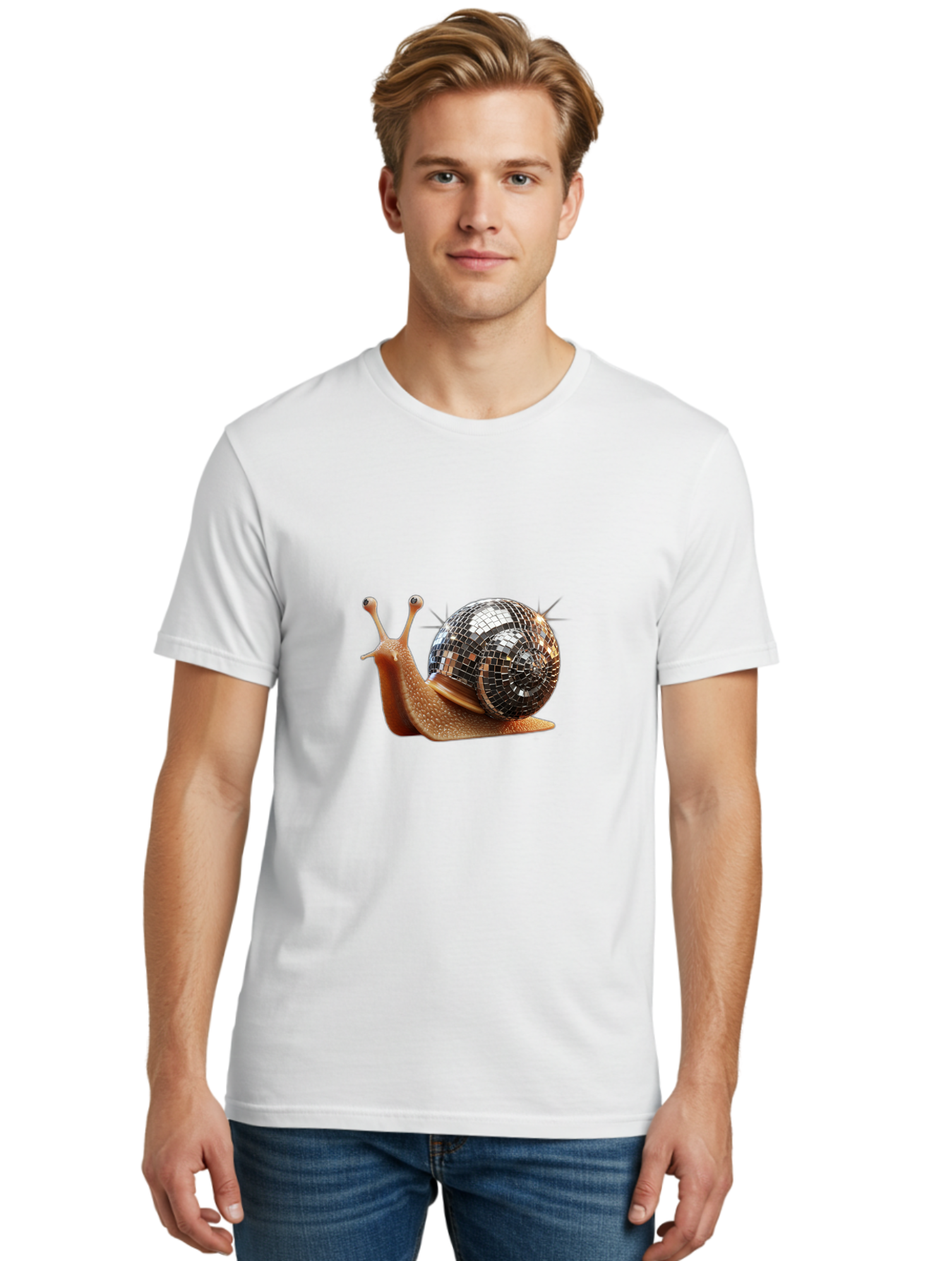 Disco-Snail-4 Men'S Graphic Tee, 100% Cotton, Comfortable Casual Summer Wear, Machine Washable, Vintage Camera, Old Camera, Antique Camera, Black Camera, Classic Photography, Photography Equipment, Nostalgic Device, Film Camera, Camera Art Bam289