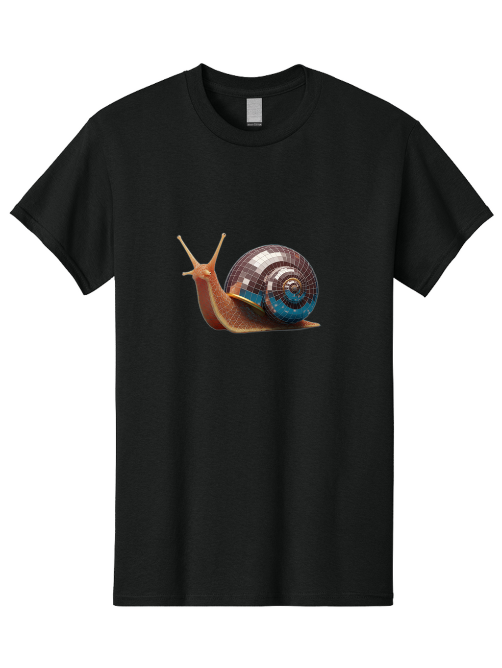 Disco-Snail-5 Men'S Graphic Tee, 100% Cotton, Comfortable Casual Summer Wear, Machine Washable, Vintage Camera, Old Camera, Antique Camera, Black Camera, Classic Photography, Photography Equipment, Nostalgic Device, Film Camera, Camera Art Bam290