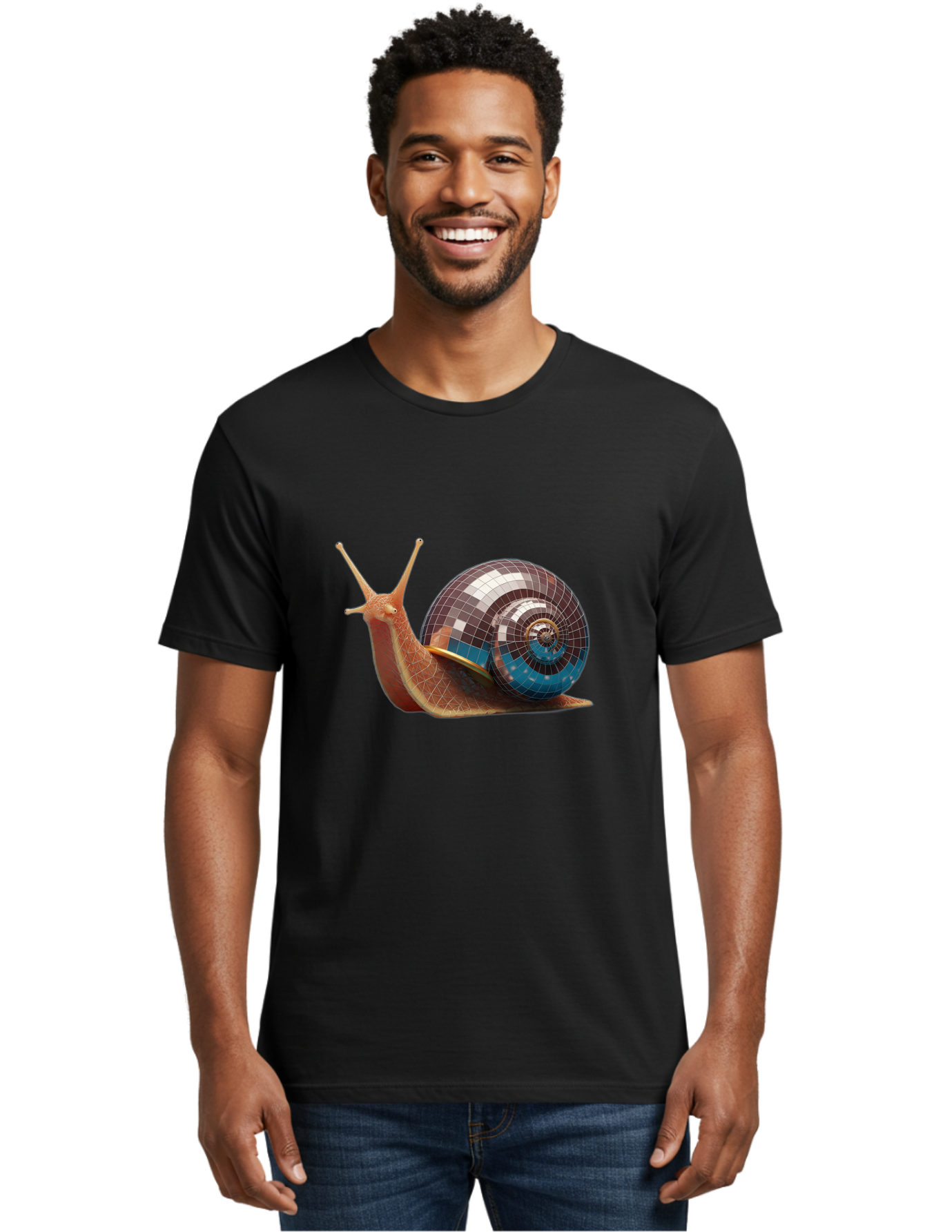 Disco-Snail-5 Men'S Graphic Tee, 100% Cotton, Comfortable Casual Summer Wear, Machine Washable, Vintage Camera, Old Camera, Antique Camera, Black Camera, Classic Photography, Photography Equipment, Nostalgic Device, Film Camera, Camera Art Bam290
