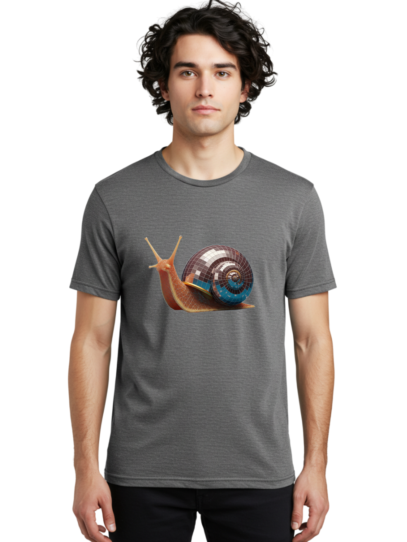 Disco-Snail-5 Men'S Graphic Tee, 100% Cotton, Comfortable Casual Summer Wear, Machine Washable, Vintage Camera, Old Camera, Antique Camera, Black Camera, Classic Photography, Photography Equipment, Nostalgic Device, Film Camera, Camera Art Bam290