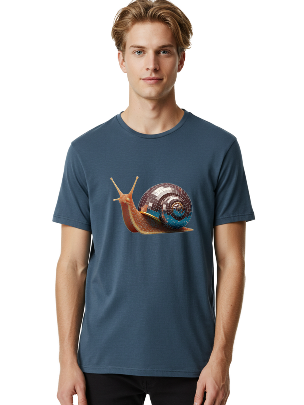 Disco-Snail-5 Men'S Graphic Tee, 100% Cotton, Comfortable Casual Summer Wear, Machine Washable, Vintage Camera, Old Camera, Antique Camera, Black Camera, Classic Photography, Photography Equipment, Nostalgic Device, Film Camera, Camera Art Bam290