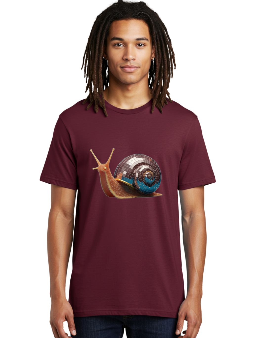 Disco-Snail-5 Men'S Graphic Tee, 100% Cotton, Comfortable Casual Summer Wear, Machine Washable, Vintage Camera, Old Camera, Antique Camera, Black Camera, Classic Photography, Photography Equipment, Nostalgic Device, Film Camera, Camera Art Bam290