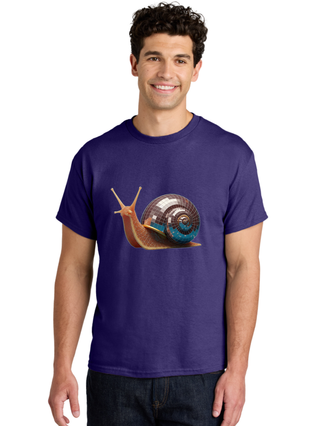 Disco-Snail-5 Men'S Graphic Tee, 100% Cotton, Comfortable Casual Summer Wear, Machine Washable, Vintage Camera, Old Camera, Antique Camera, Black Camera, Classic Photography, Photography Equipment, Nostalgic Device, Film Camera, Camera Art Bam290