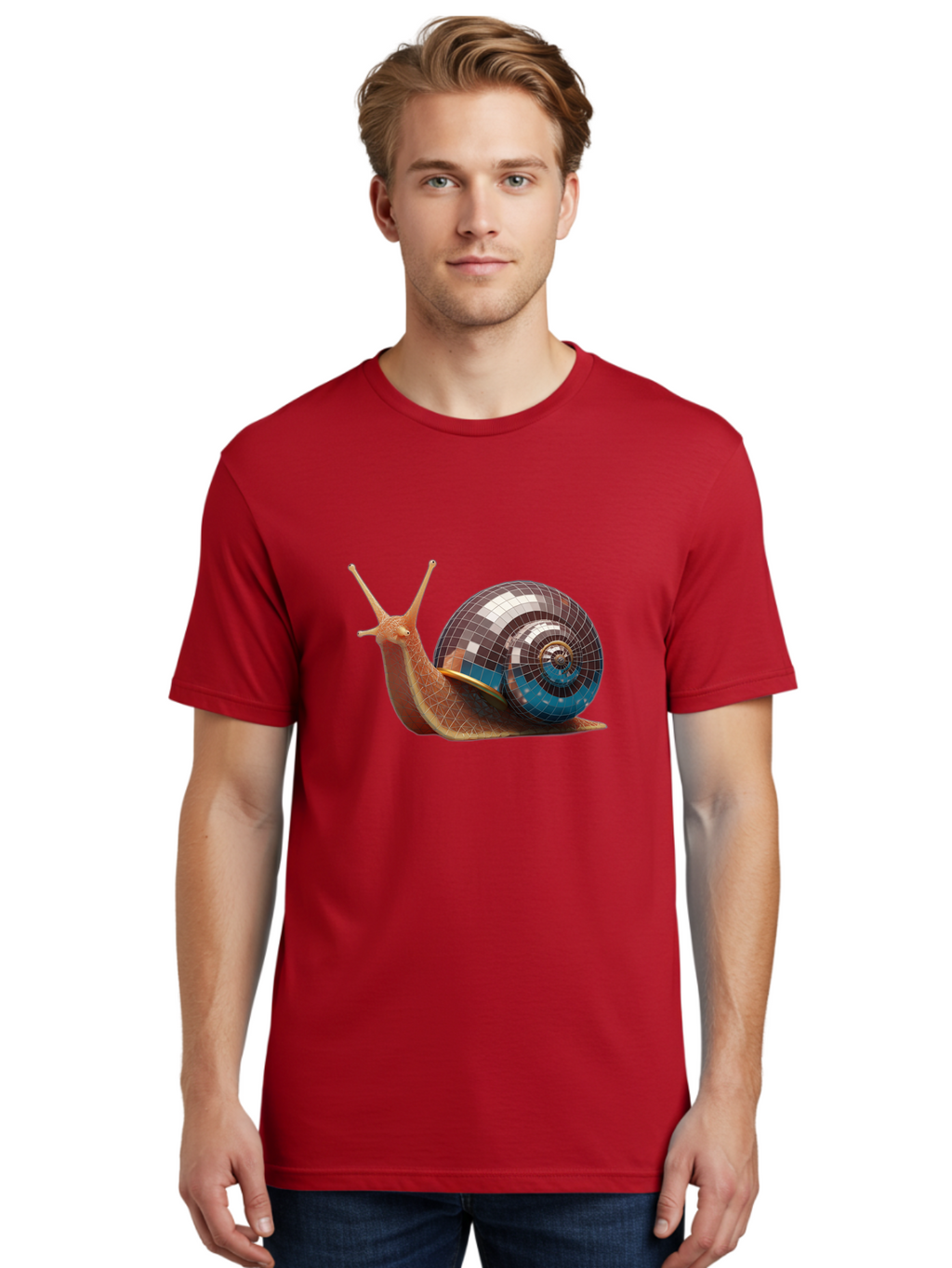 Disco-Snail-5 Men'S Graphic Tee, 100% Cotton, Comfortable Casual Summer Wear, Machine Washable, Vintage Camera, Old Camera, Antique Camera, Black Camera, Classic Photography, Photography Equipment, Nostalgic Device, Film Camera, Camera Art Bam290