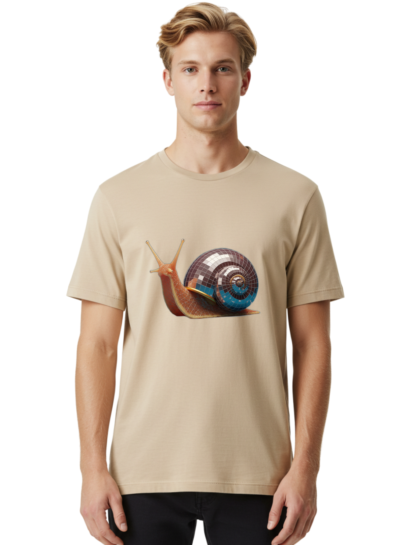 Disco-Snail-5 Men'S Graphic Tee, 100% Cotton, Comfortable Casual Summer Wear, Machine Washable, Vintage Camera, Old Camera, Antique Camera, Black Camera, Classic Photography, Photography Equipment, Nostalgic Device, Film Camera, Camera Art Bam290