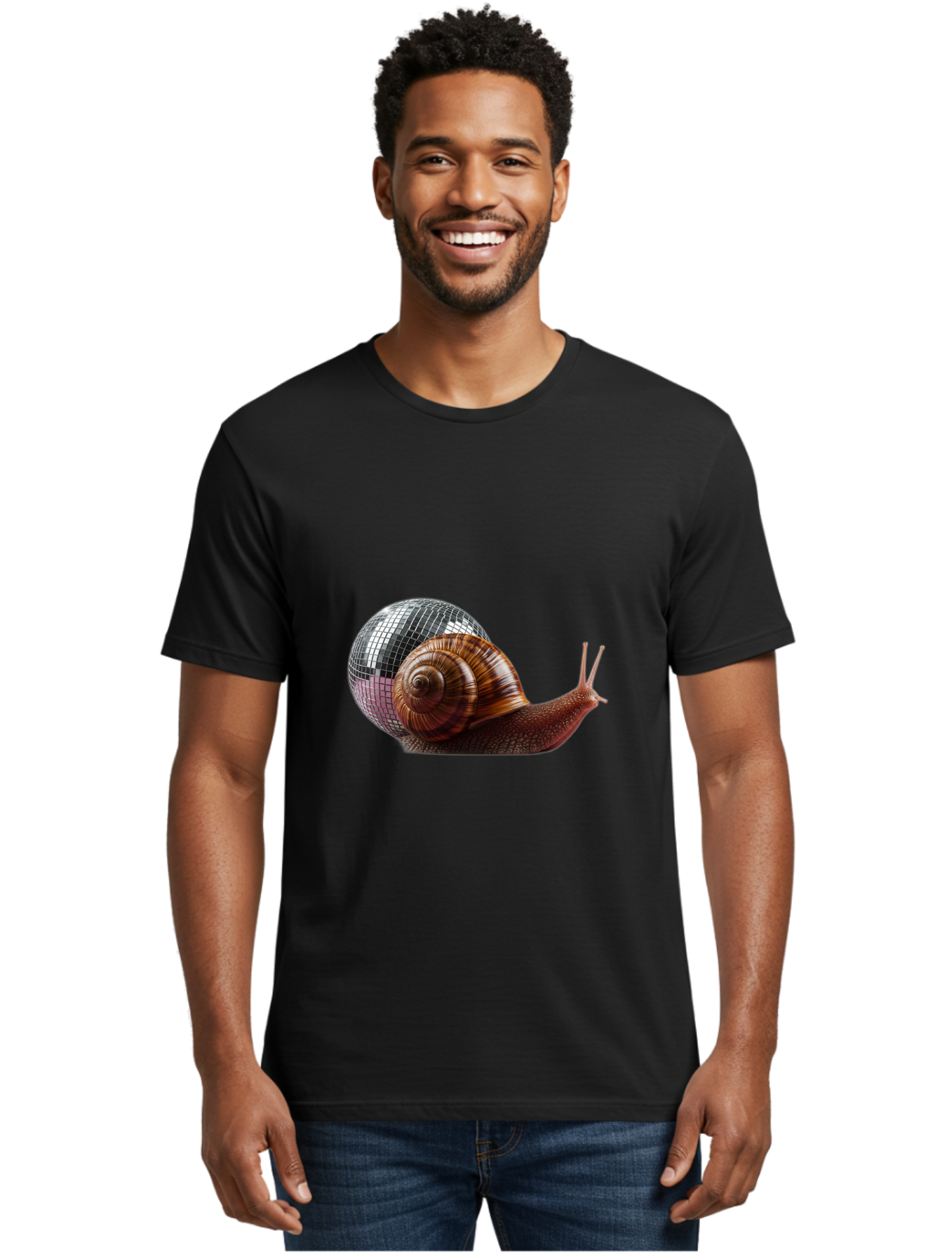 Disco-Snail-7 Men'S Graphic Tee, 100% Cotton, Comfortable Casual Summer Wear, Machine Washable, Vintage Camera, Old Camera, Antique Camera, Black Camera, Classic Photography, Photography Equipment, Nostalgic Device, Film Camera, Camera Art Bam292