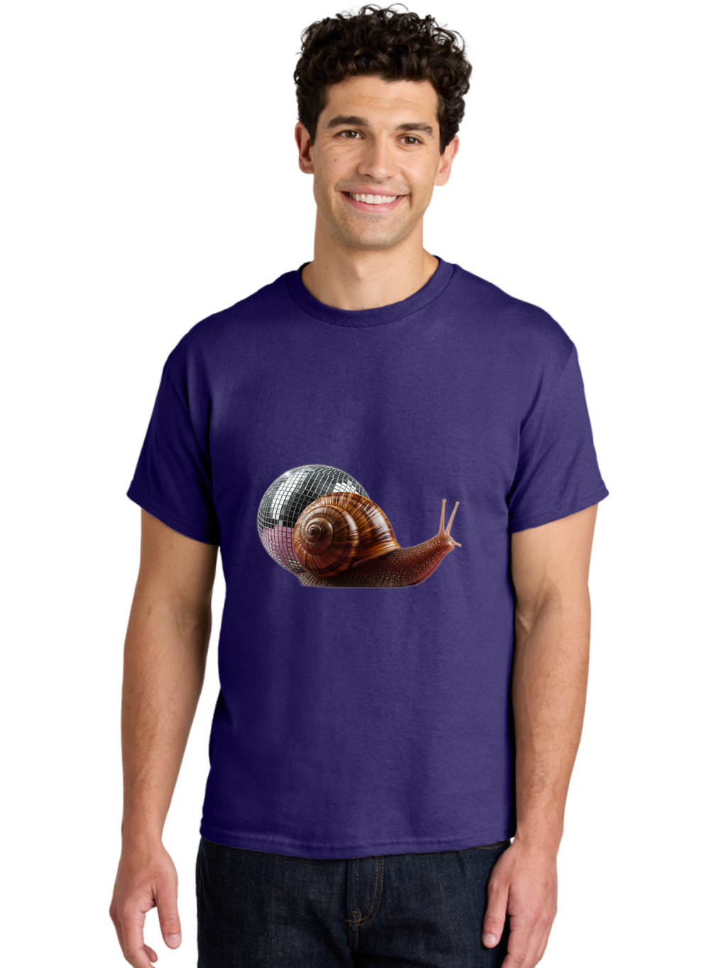 Disco-Snail-7 Men'S Graphic Tee, 100% Cotton, Comfortable Casual Summer Wear, Machine Washable, Vintage Camera, Old Camera, Antique Camera, Black Camera, Classic Photography, Photography Equipment, Nostalgic Device, Film Camera, Camera Art Bam292