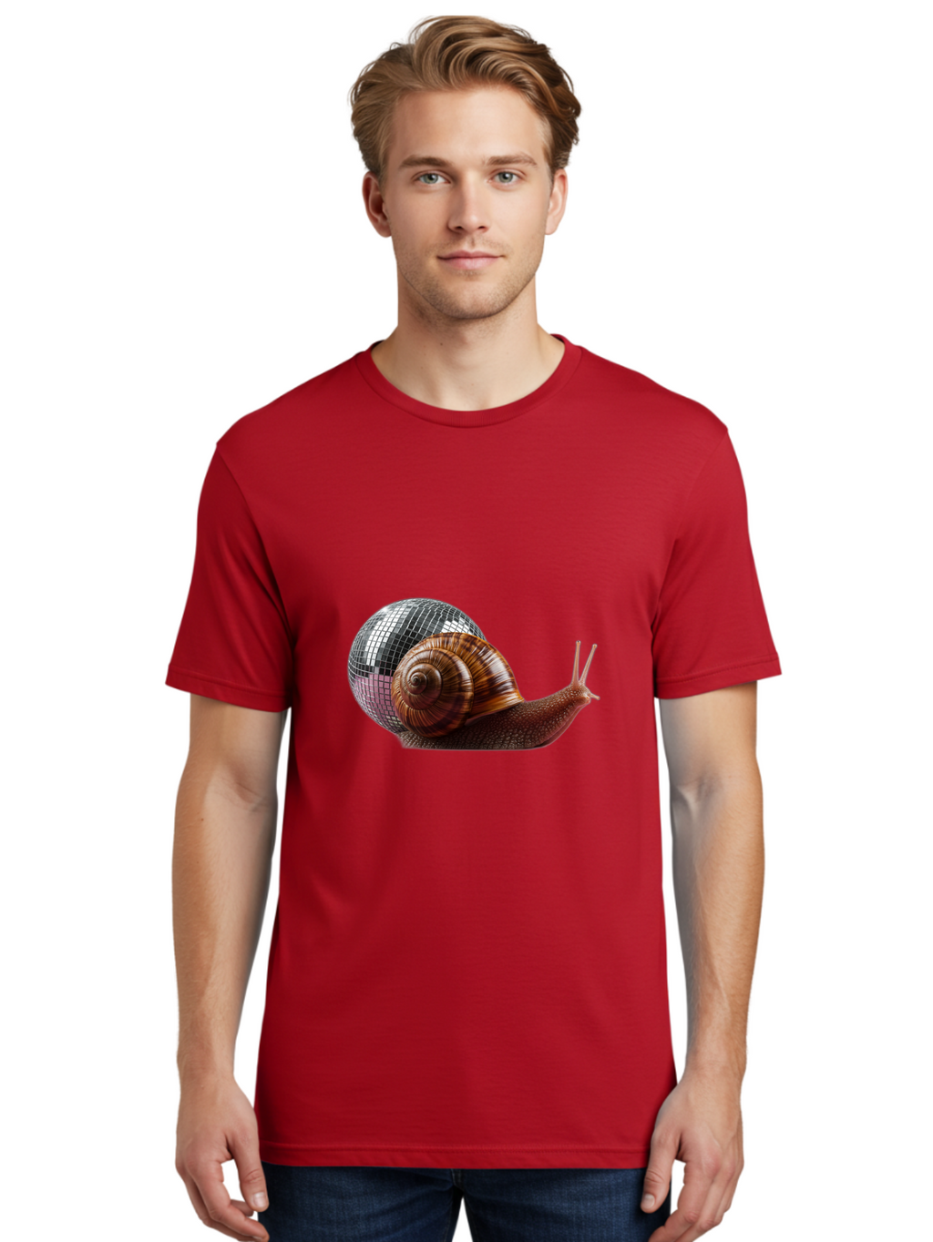 Disco-Snail-7 Men'S Graphic Tee, 100% Cotton, Comfortable Casual Summer Wear, Machine Washable, Vintage Camera, Old Camera, Antique Camera, Black Camera, Classic Photography, Photography Equipment, Nostalgic Device, Film Camera, Camera Art Bam292