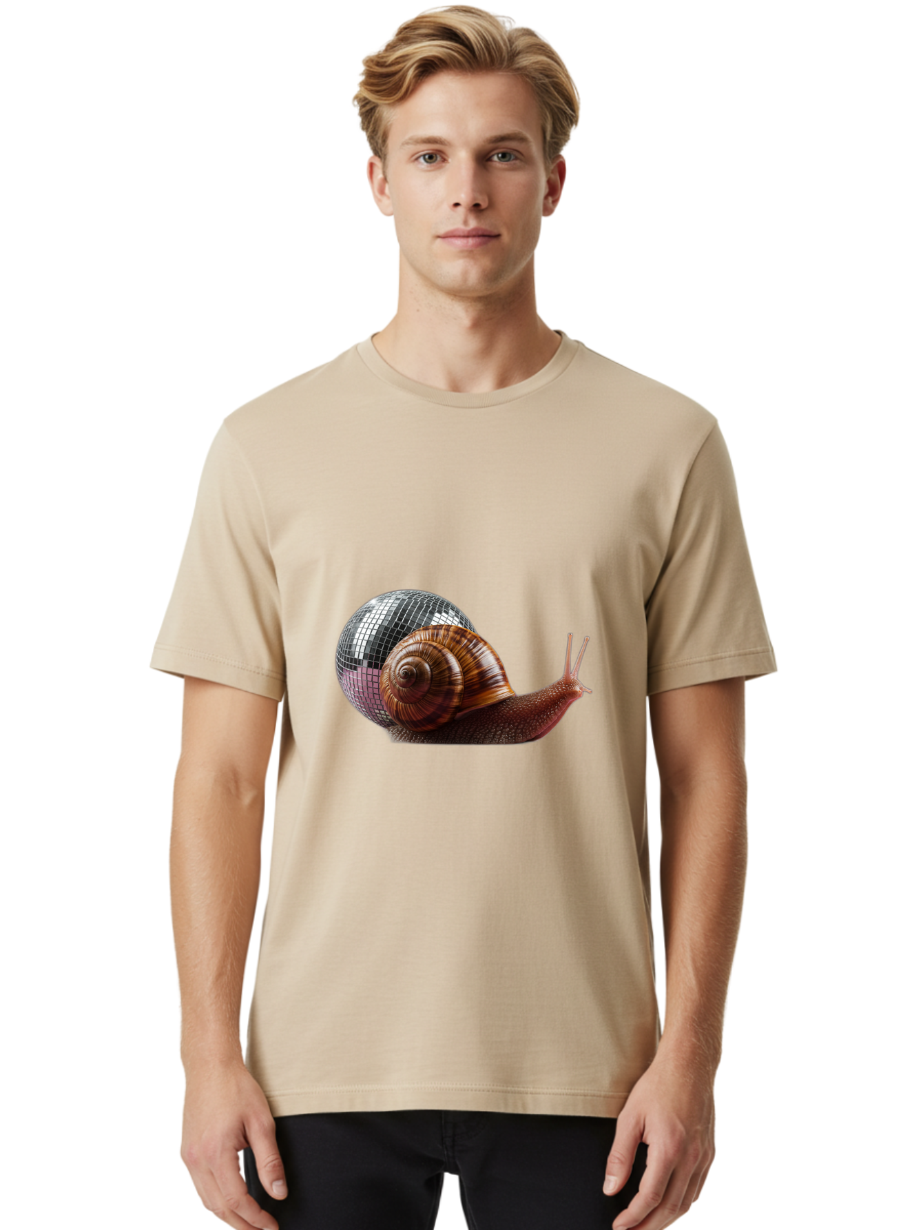 Disco-Snail-7 Men'S Graphic Tee, 100% Cotton, Comfortable Casual Summer Wear, Machine Washable, Vintage Camera, Old Camera, Antique Camera, Black Camera, Classic Photography, Photography Equipment, Nostalgic Device, Film Camera, Camera Art Bam292