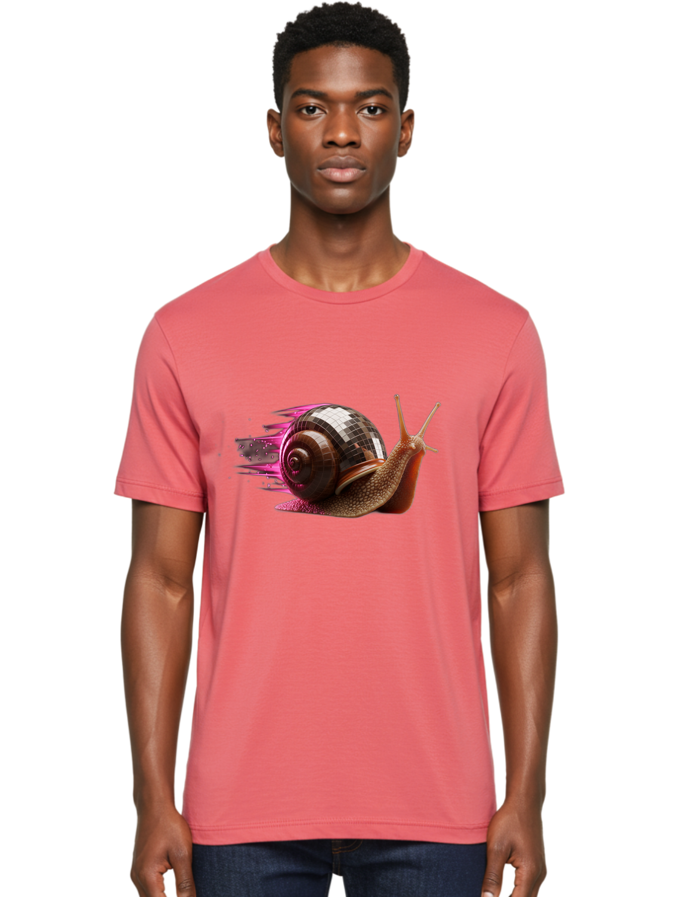 Disco-Snail-8 Men'S Graphic Tee, 100% Cotton, Comfortable Casual Summer Wear, Machine Washable, Vintage Camera, Old Camera, Antique Camera, Black Camera, Classic Photography, Photography Equipment, Nostalgic Device, Film Camera, Camera Art Bam293