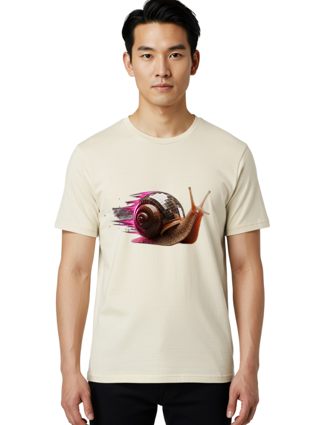 Disco-Snail-8 Men'S Graphic Tee, 100% Cotton, Comfortable Casual Summer Wear, Machine Washable, Vintage Camera, Old Camera, Antique Camera, Black Camera, Classic Photography, Photography Equipment, Nostalgic Device, Film Camera, Camera Art Bam293