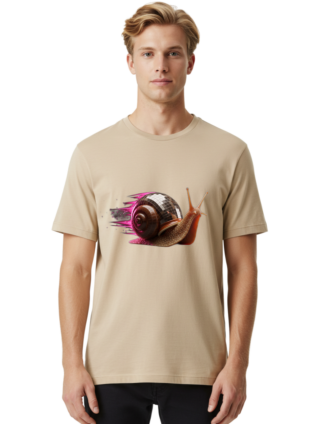 Disco-Snail-8 Men'S Graphic Tee, 100% Cotton, Comfortable Casual Summer Wear, Machine Washable, Vintage Camera, Old Camera, Antique Camera, Black Camera, Classic Photography, Photography Equipment, Nostalgic Device, Film Camera, Camera Art Bam293