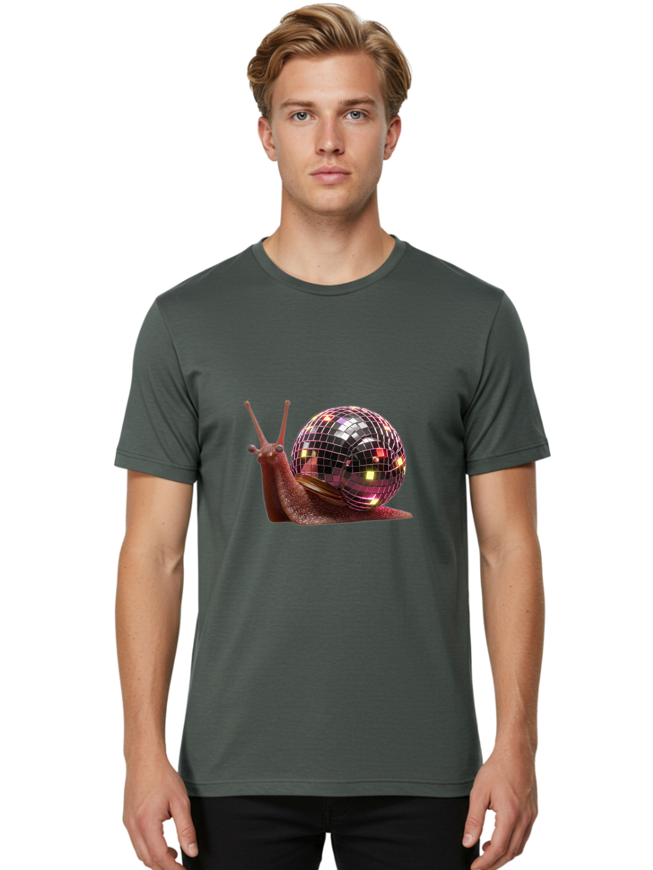Disco-Snail Men'S Graphic Tee, 100% Cotton, Comfortable Casual Summer Wear, Machine Washable, Vintage Camera, Old Camera, Antique Camera, Black Camera, Classic Photography, Photography Equipment, Nostalgic Device, Film Camera, Camera Art Bam294