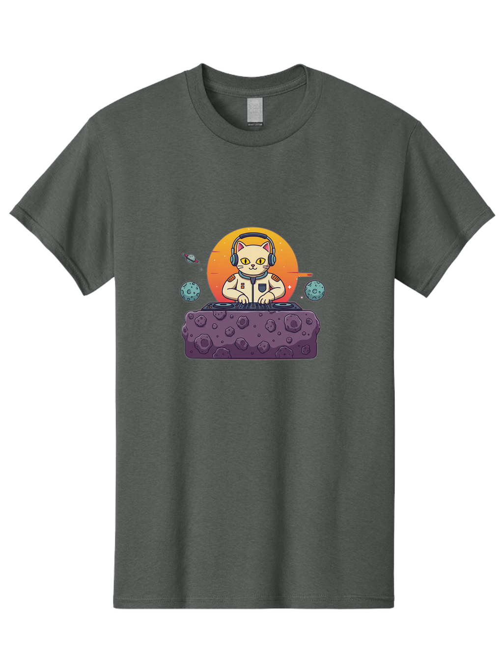 Dj-Astronaut-Cat Men'S Graphic Tee, 100% Cotton, Comfortable Casual Summer Wear, Machine Washable, Vintage Camera, Old Camera, Antique Camera, Black Camera, Classic Photography, Photography Equipment, Nostalgic Device, Film Camera, Camera Art Bam297