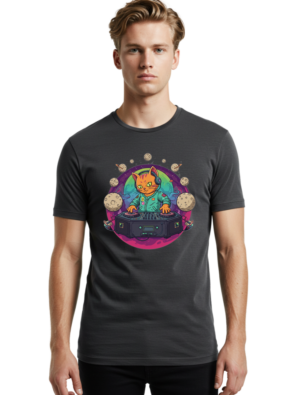Dj-Cat-2 Men'S Graphic Tee, 100% Cotton, Comfortable Casual Summer Wear, Machine Washable, Vintage Camera, Old Camera, Antique Camera, Black Camera, Classic Photography, Photography Equipment, Nostalgic Device, Film Camera, Camera Art Bam301