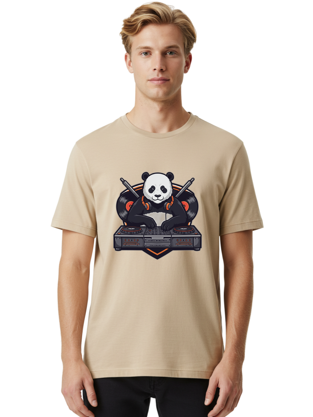 Dj-Panda-2 Men'S Graphic Tee, 100% Cotton, Comfortable Casual Summer Wear, Machine Washable, Vintage Camera, Old Camera, Antique Camera, Black Camera, Classic Photography, Photography Equipment, Nostalgic Device, Film Camera, Camera Art Bam304