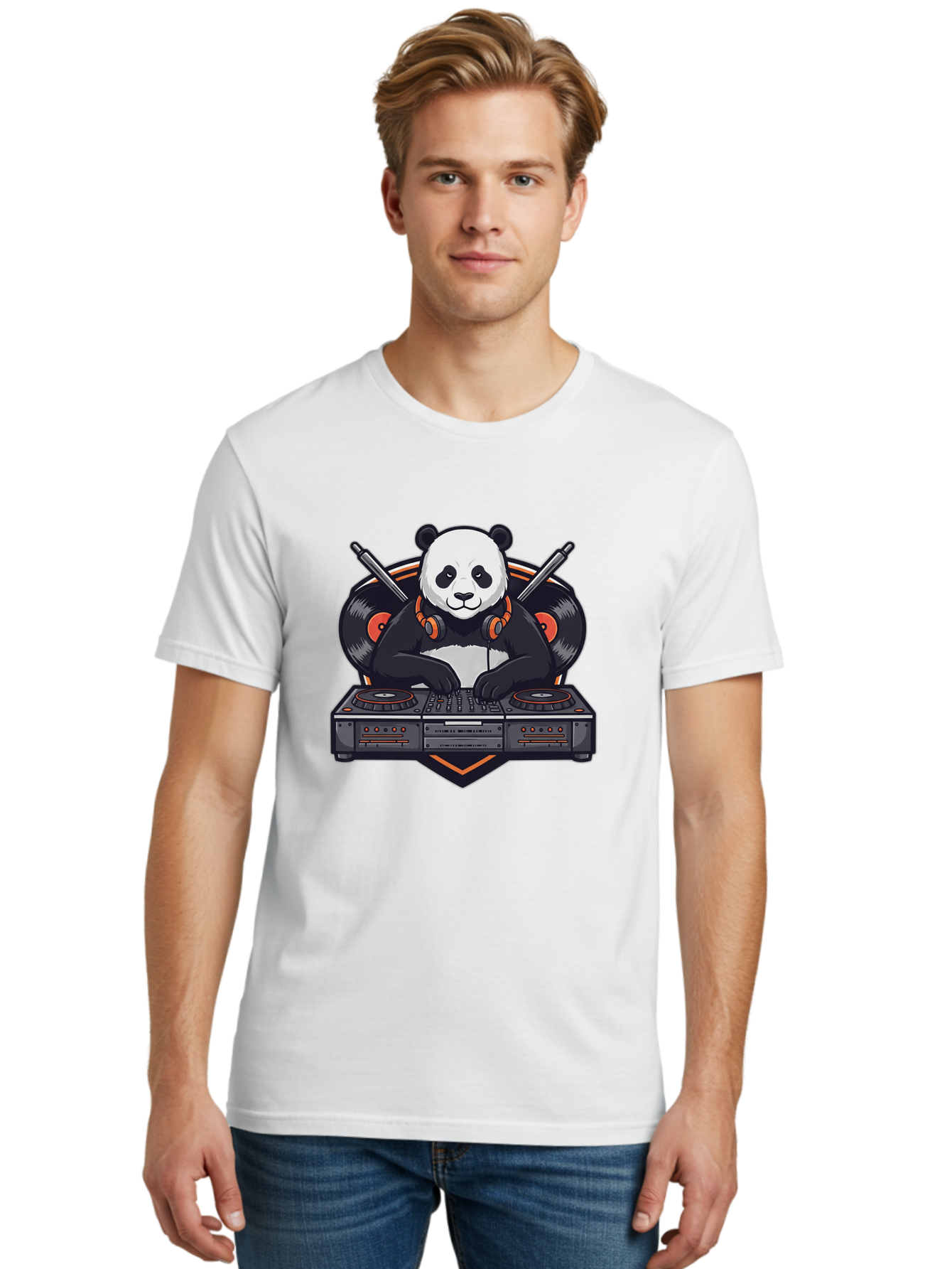 Dj-Panda-2 Men'S Graphic Tee, 100% Cotton, Comfortable Casual Summer Wear, Machine Washable, Vintage Camera, Old Camera, Antique Camera, Black Camera, Classic Photography, Photography Equipment, Nostalgic Device, Film Camera, Camera Art Bam304
