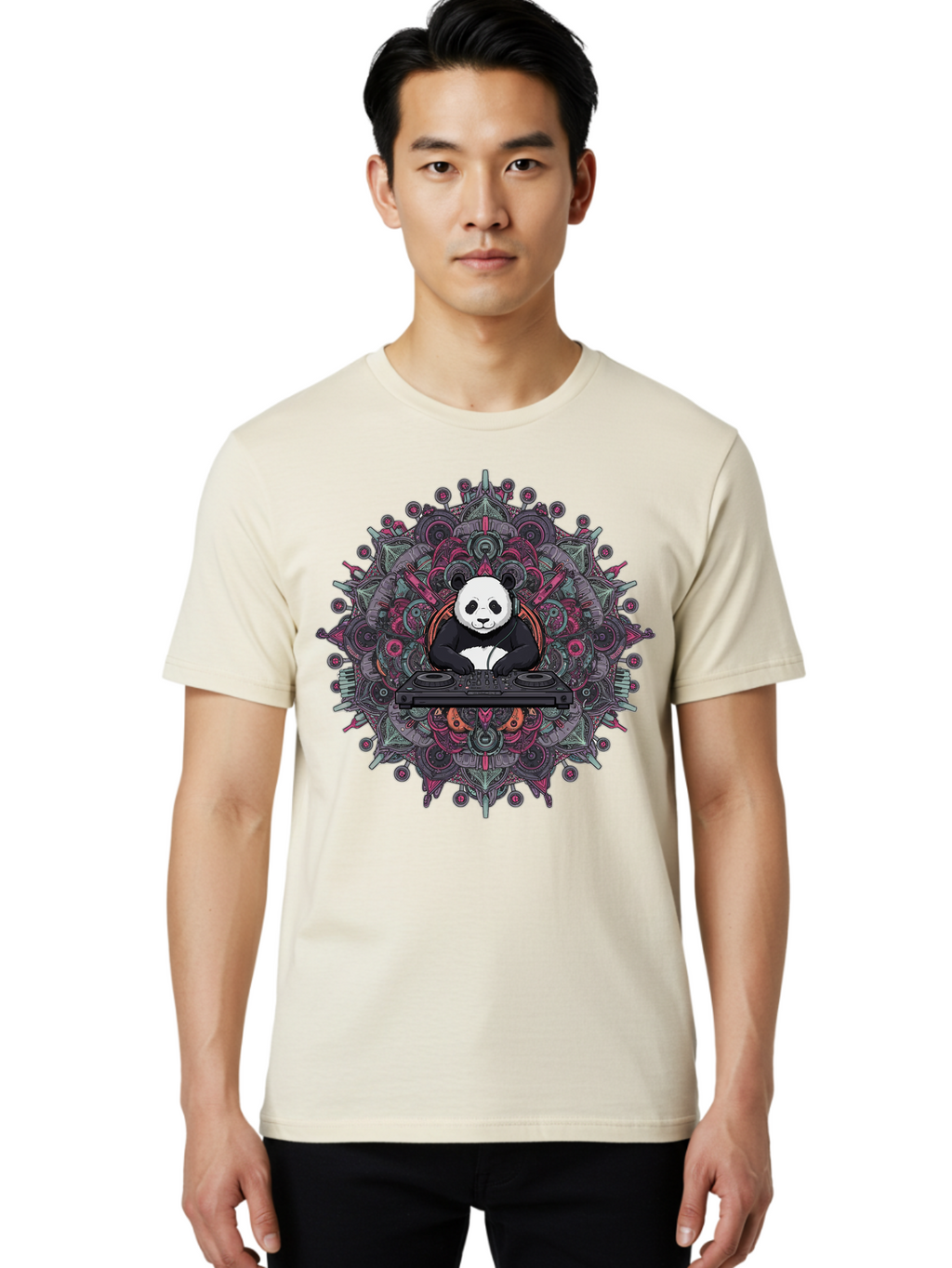 Dj-Panda-3 Men'S Graphic Tee, 100% Cotton, Comfortable Casual Summer Wear, Machine Washable, Vintage Camera, Old Camera, Antique Camera, Black Camera, Classic Photography, Photography Equipment, Nostalgic Device, Film Camera, Camera Art Bam305