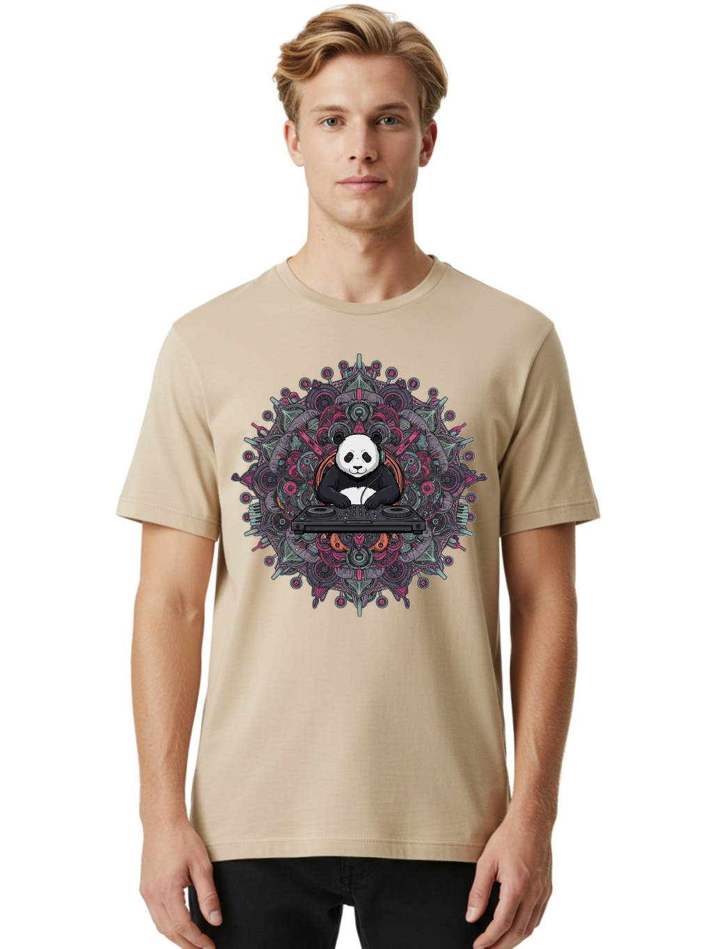 Dj-Panda-3 Men'S Graphic Tee, 100% Cotton, Comfortable Casual Summer Wear, Machine Washable, Vintage Camera, Old Camera, Antique Camera, Black Camera, Classic Photography, Photography Equipment, Nostalgic Device, Film Camera, Camera Art Bam305