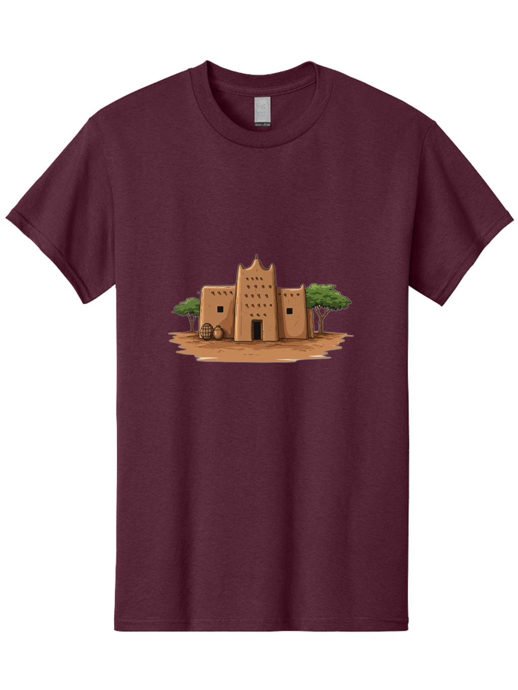 Djenne-Mosque-1 Men'S Graphic Tee, 100% Cotton, Comfortable Casual Summer Wear, Machine Washable, Vintage Camera, Old Camera, Antique Camera, Black Camera, Classic Photography, Photography Equipment, Nostalgic Device, Film Camera, Camera Art Bam307