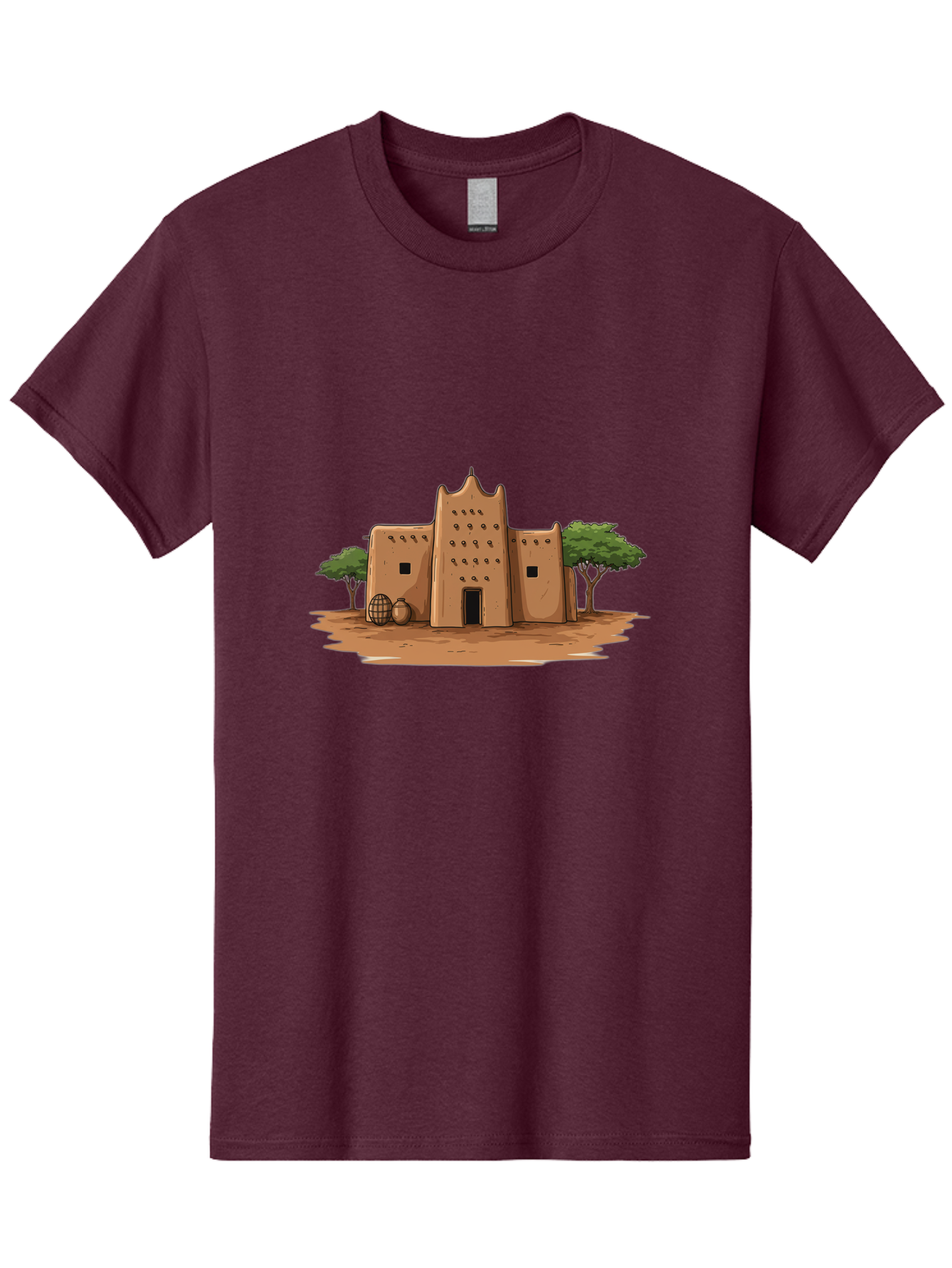Djenne-Mosque-1 Men'S Graphic Tee, 100% Cotton, Comfortable Casual Summer Wear, Machine Washable, Vintage Camera, Old Camera, Antique Camera, Black Camera, Classic Photography, Photography Equipment, Nostalgic Device, Film Camera, Camera Art Bam307