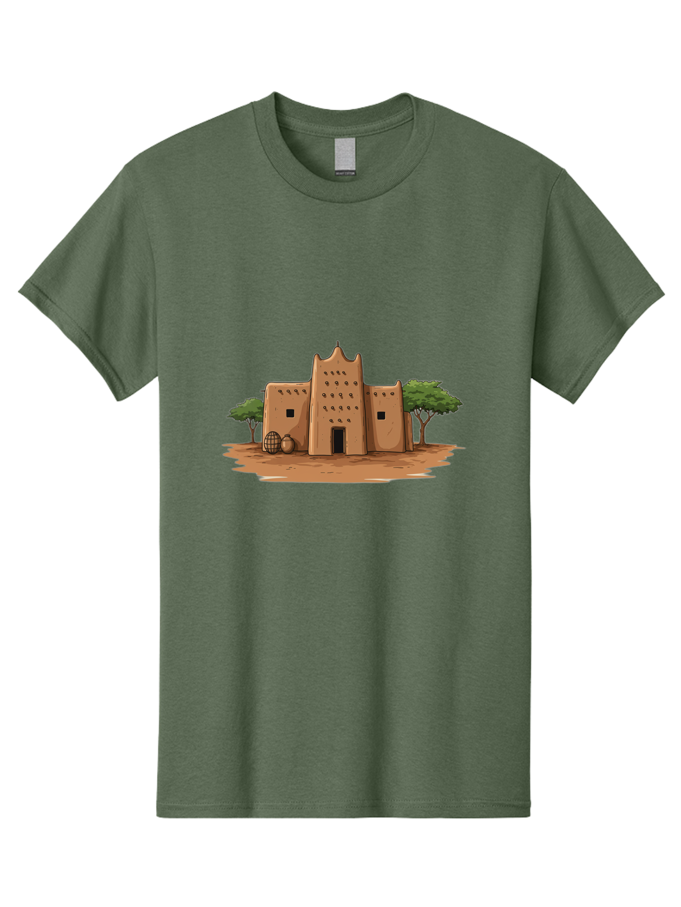Djenne-Mosque-1 Men'S Graphic Tee, 100% Cotton, Comfortable Casual Summer Wear, Machine Washable, Vintage Camera, Old Camera, Antique Camera, Black Camera, Classic Photography, Photography Equipment, Nostalgic Device, Film Camera, Camera Art Bam307