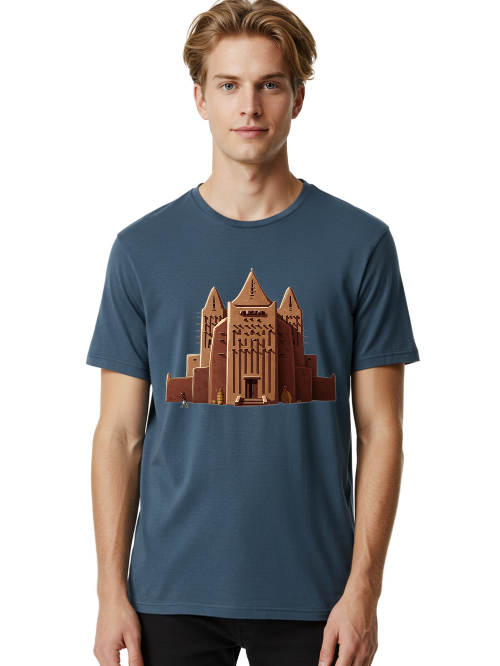 Djenne-Mosque Men'S Graphic Tee, 100% Cotton, Comfortable Casual Summer Wear, Machine Washable, Vintage Camera, Old Camera, Antique Camera, Black Camera, Classic Photography, Photography Equipment, Nostalgic Device, Film Camera, Camera Art Bam308