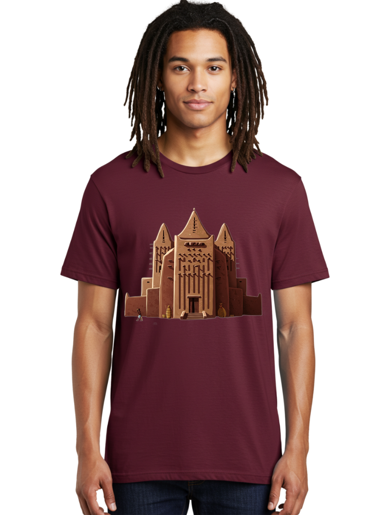 Djenne-Mosque Men'S Graphic Tee, 100% Cotton, Comfortable Casual Summer Wear, Machine Washable, Vintage Camera, Old Camera, Antique Camera, Black Camera, Classic Photography, Photography Equipment, Nostalgic Device, Film Camera, Camera Art Bam308